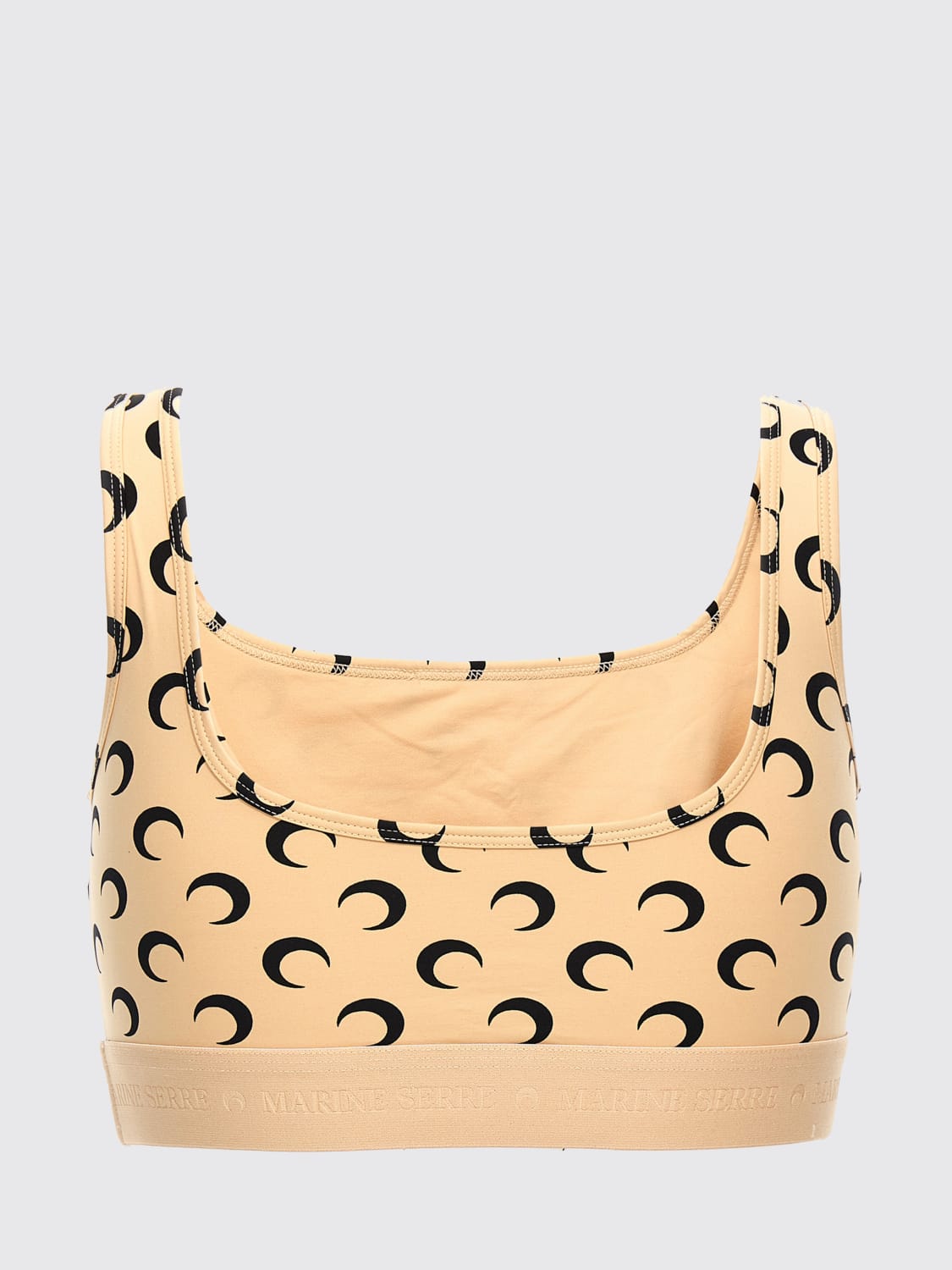 MARINE SERRE TOP: Top femme Marine Serre, Beige - Img 2