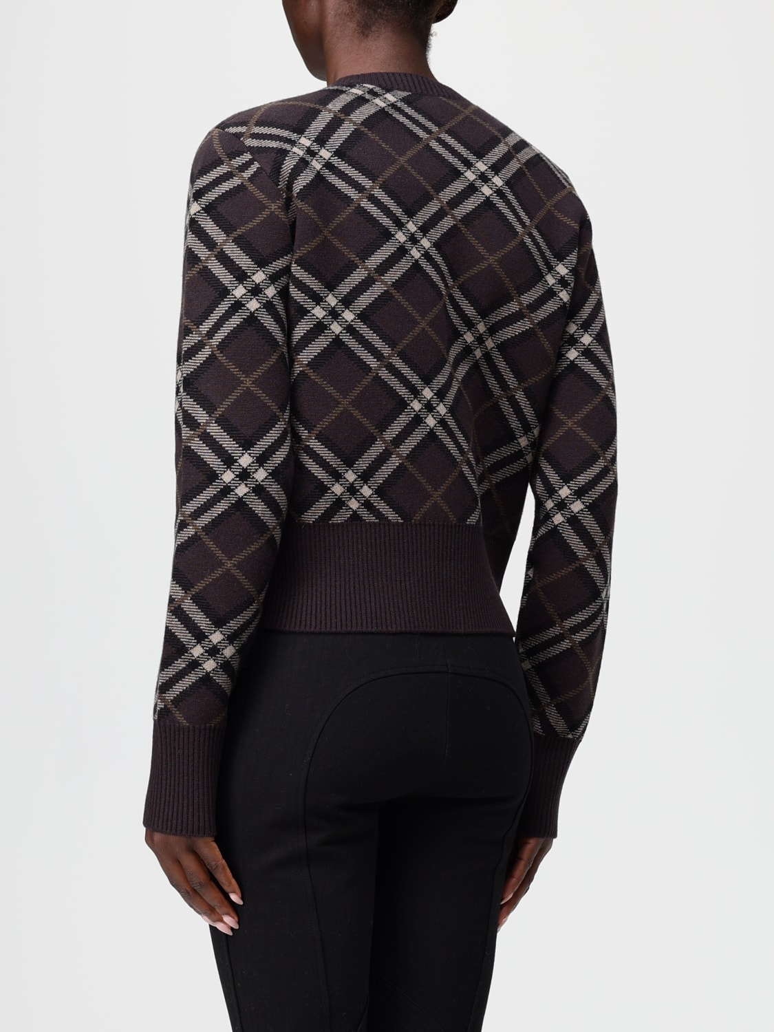 BURBERRY SWEATER: Cardigan woman Burberry, Brown - Img 3