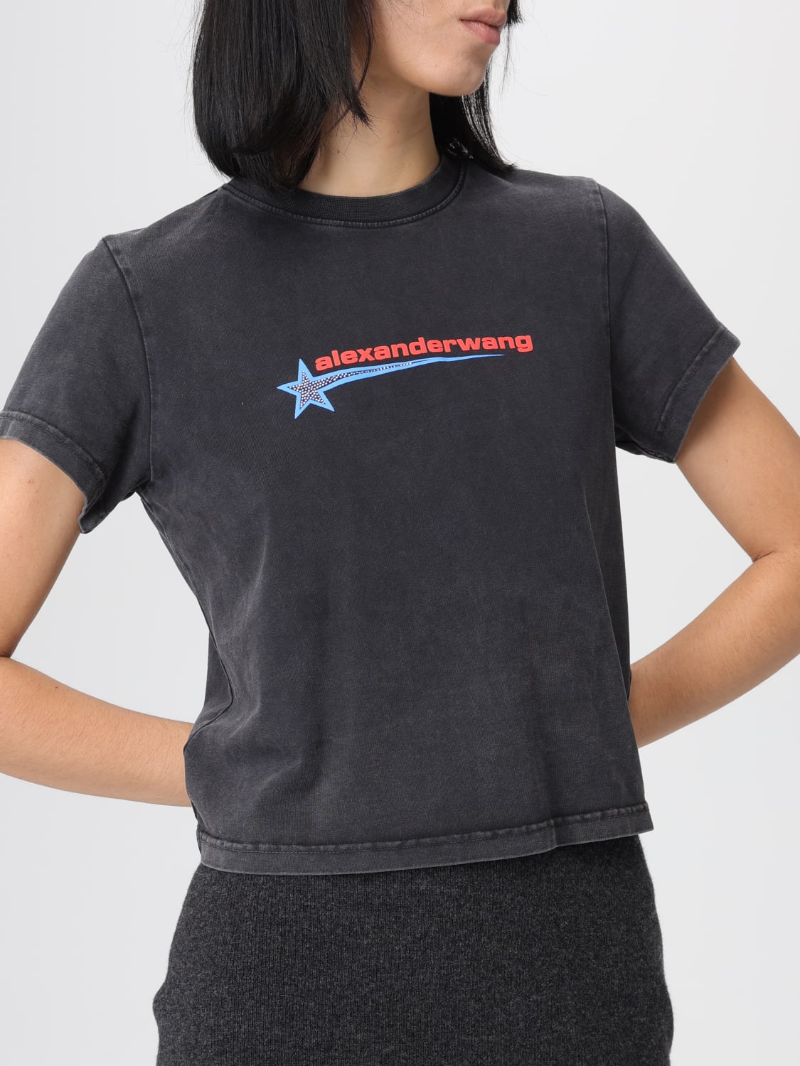 ALEXANDER WANG T-SHIRT: T-shirt femme Alexander Wang, Noir - Img 5