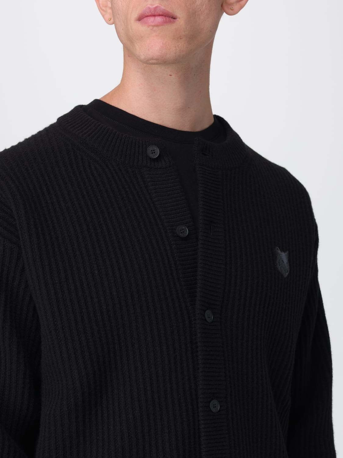 MAISON KITSUNÉ SWEATER: Cardigan men Maison KitsunÉ, Black - Img 4