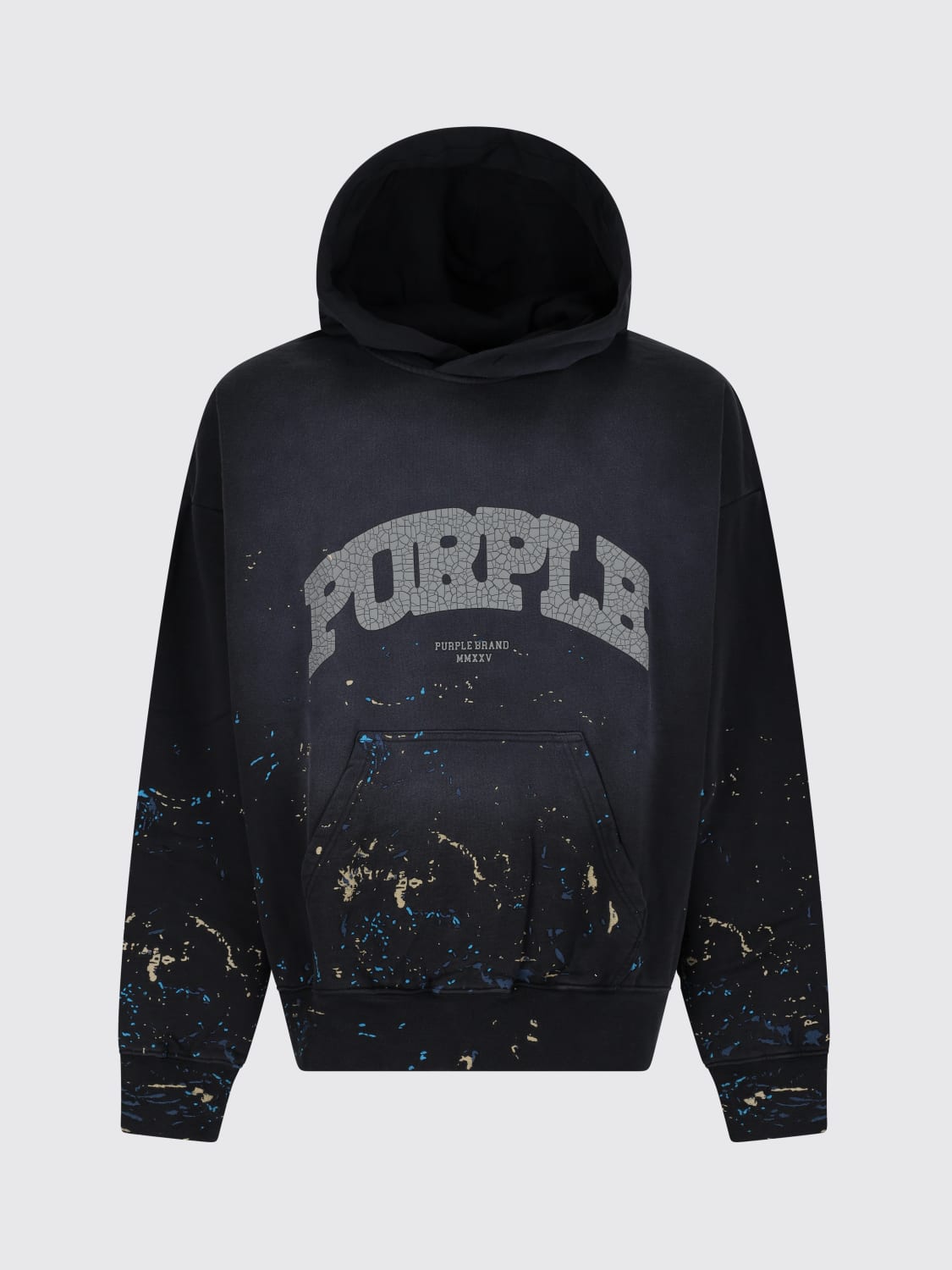 PURPLE SWEATSHIRT: Sweatshirt herren Purple, Schwarz - Img 1