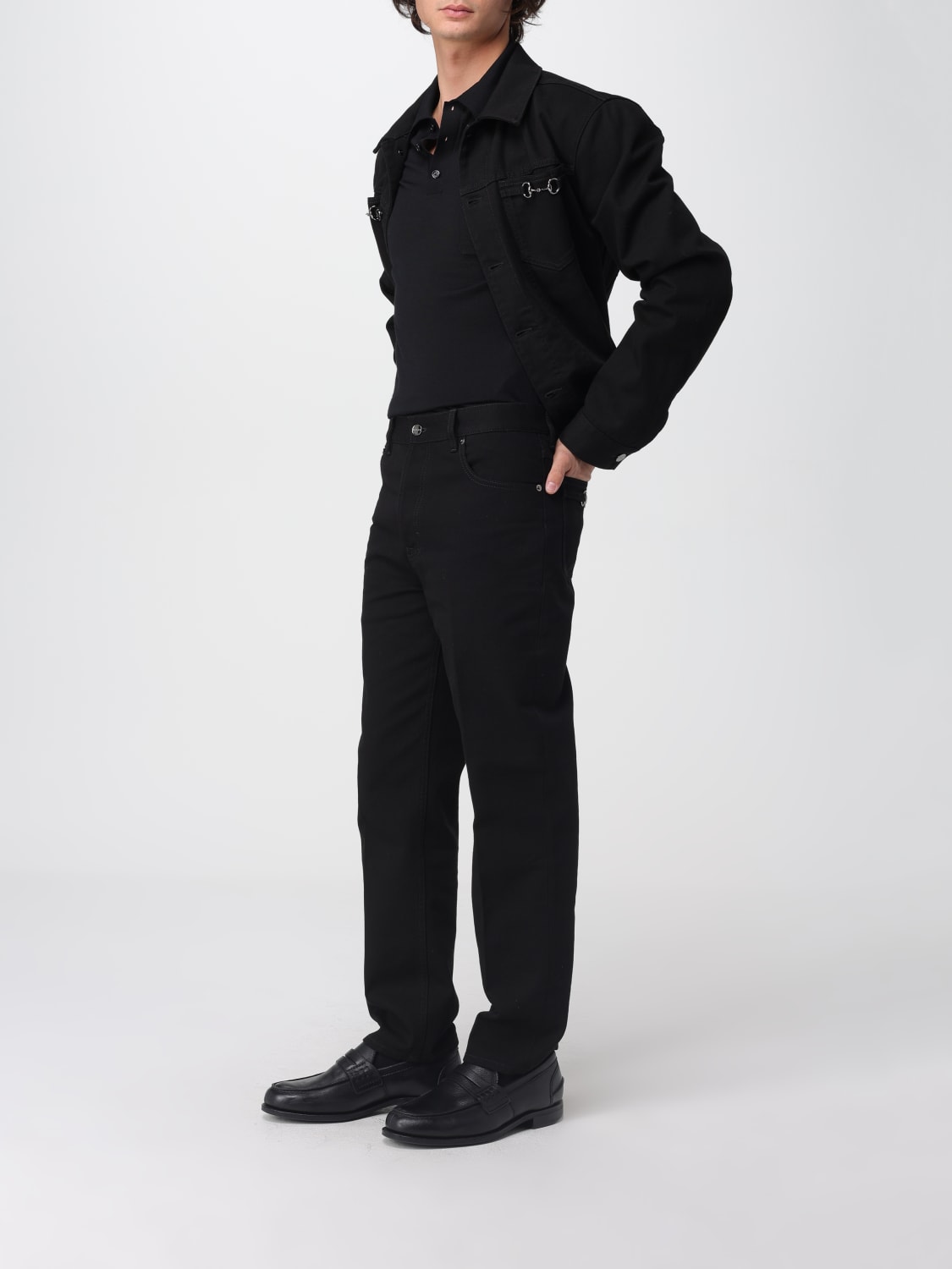 GUCCI JEANS: Jeans men Gucci, Black - Img 2