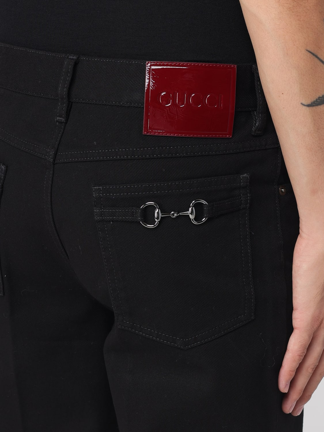 GUCCI JEANS: Jeans men Gucci, Black - Img 5