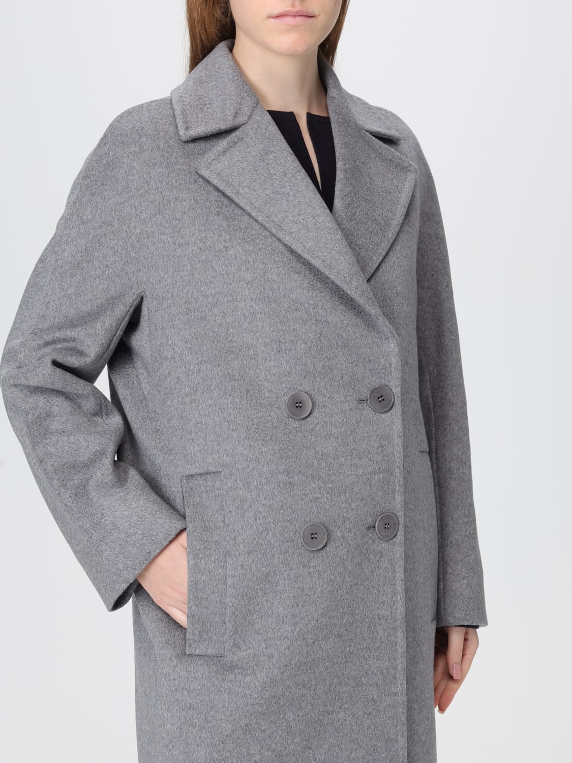 MAX MARA COAT: Coat woman Max Mara, Grey - Img 4