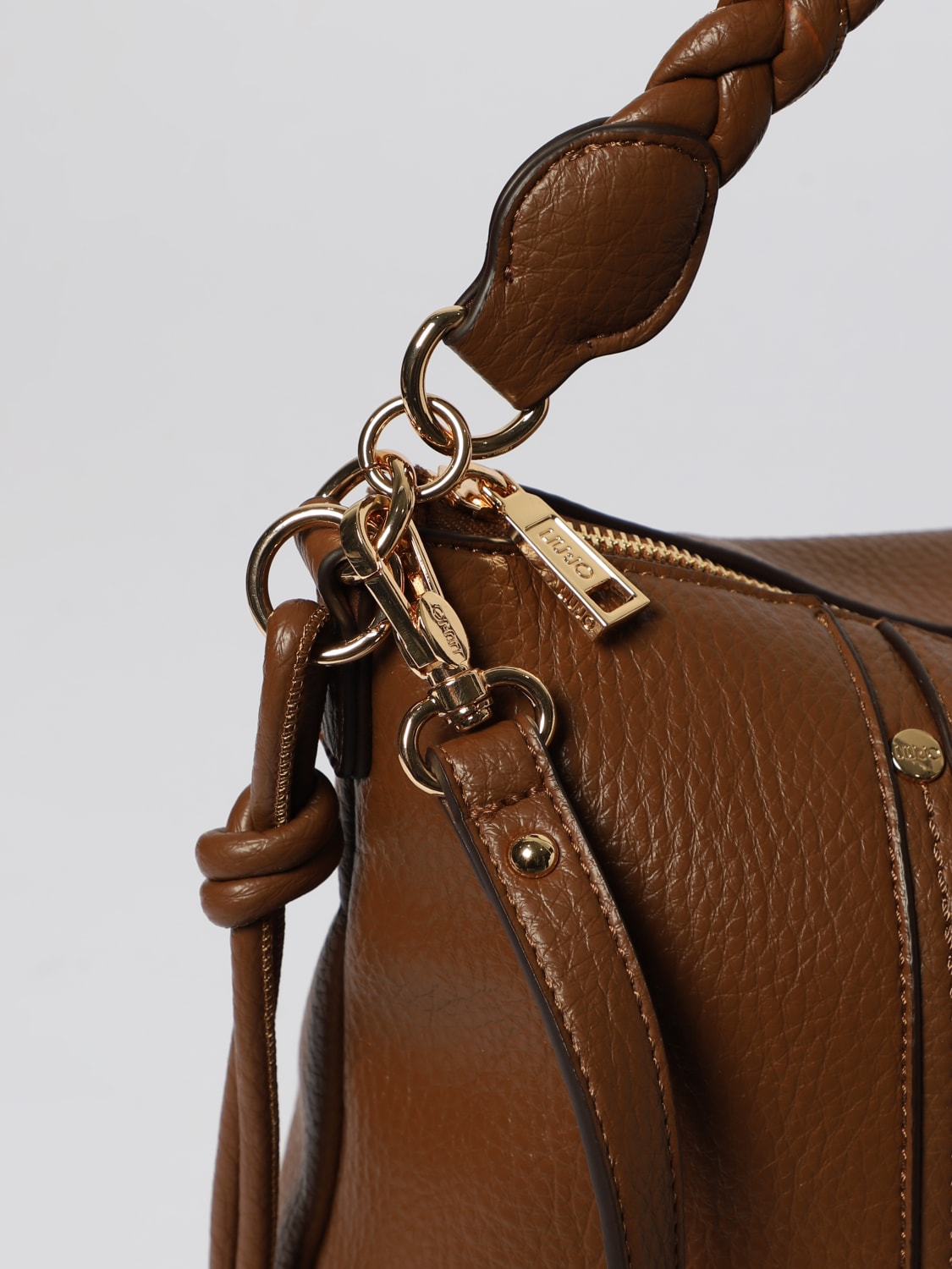 LIU JO BORSA A TRACOLLA: Borsa Liu Jo in pelle sintetica a grana , Marrone - Img 3
