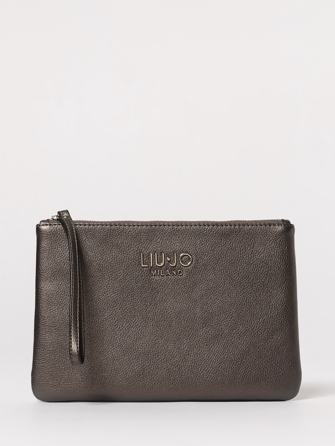 LIU JO CLUTCH: Clutch Liu Jo in pelle sintetica a grana , Grigio - Img 1