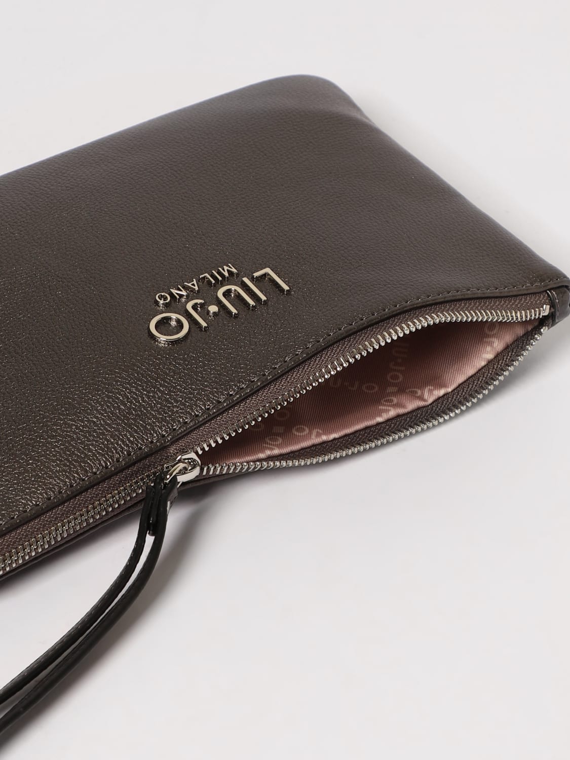 LIU JO CLUTCH: Clutch Liu Jo in pelle sintetica a grana , Grigio - Img 3