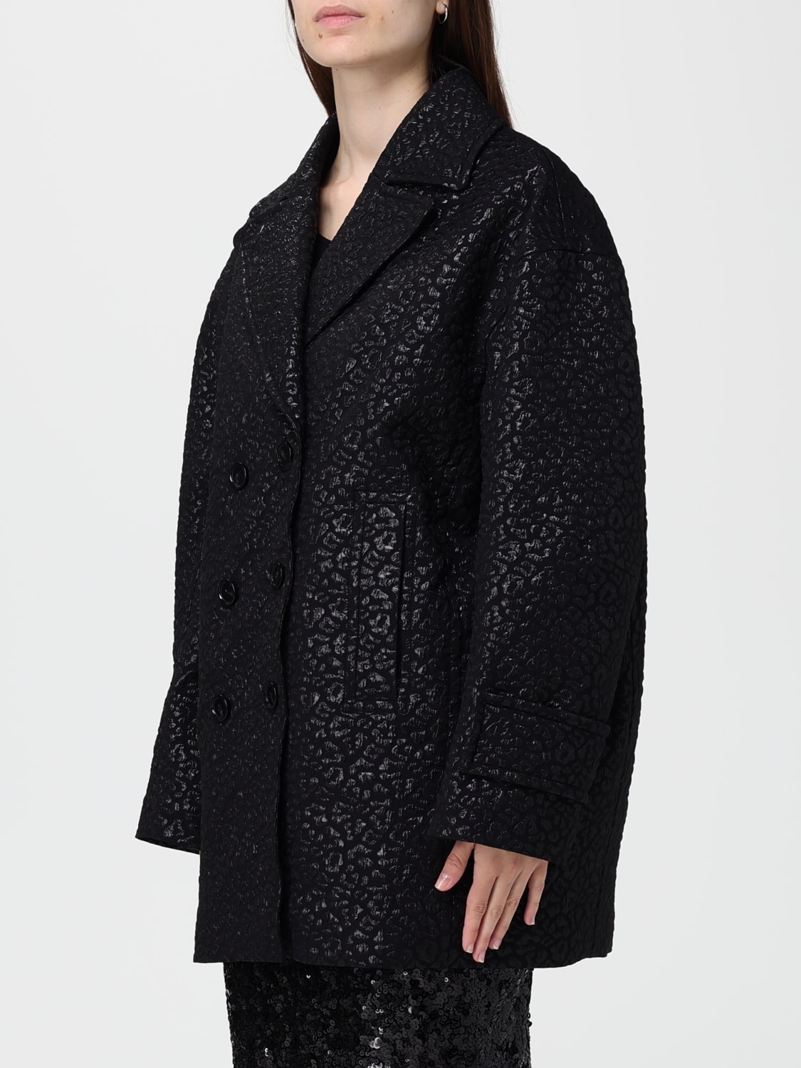 PINKO MANTEL: Mantel damen Pinko, Schwarz - Img 3