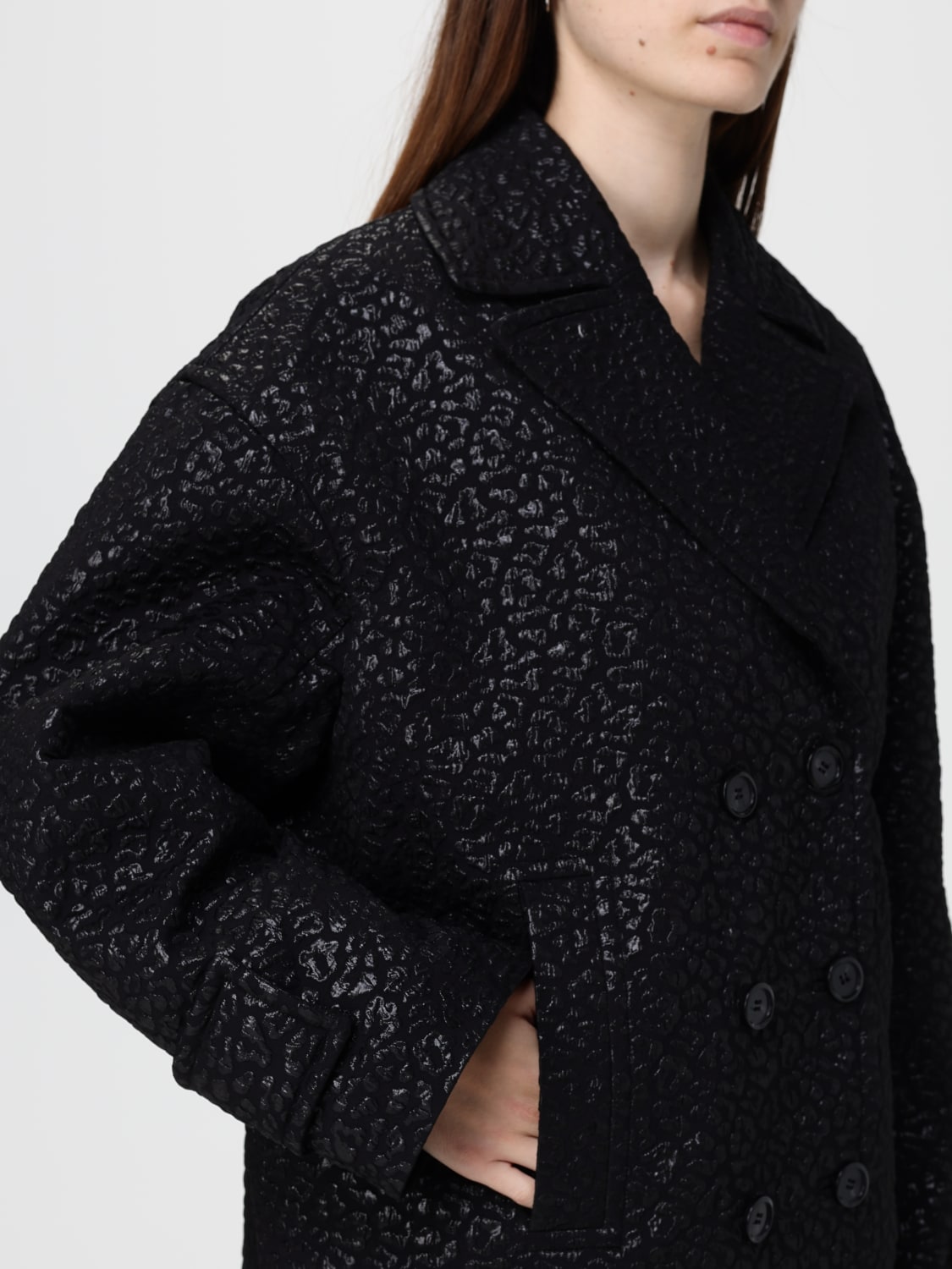 PINKO MANTEL: Mantel damen Pinko, Schwarz - Img 4