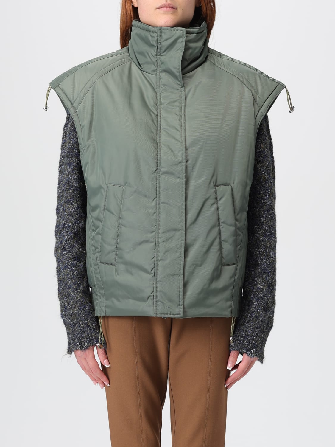 PINKO CHALECO: Chaleco mujer Pinko, Verde - Img 1