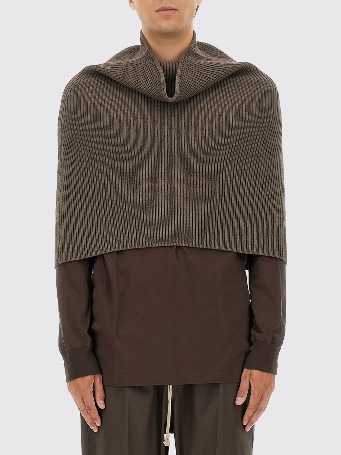 RICK OWENS SCARF: Coat men Rick Owens, Charcoal - Img 1
