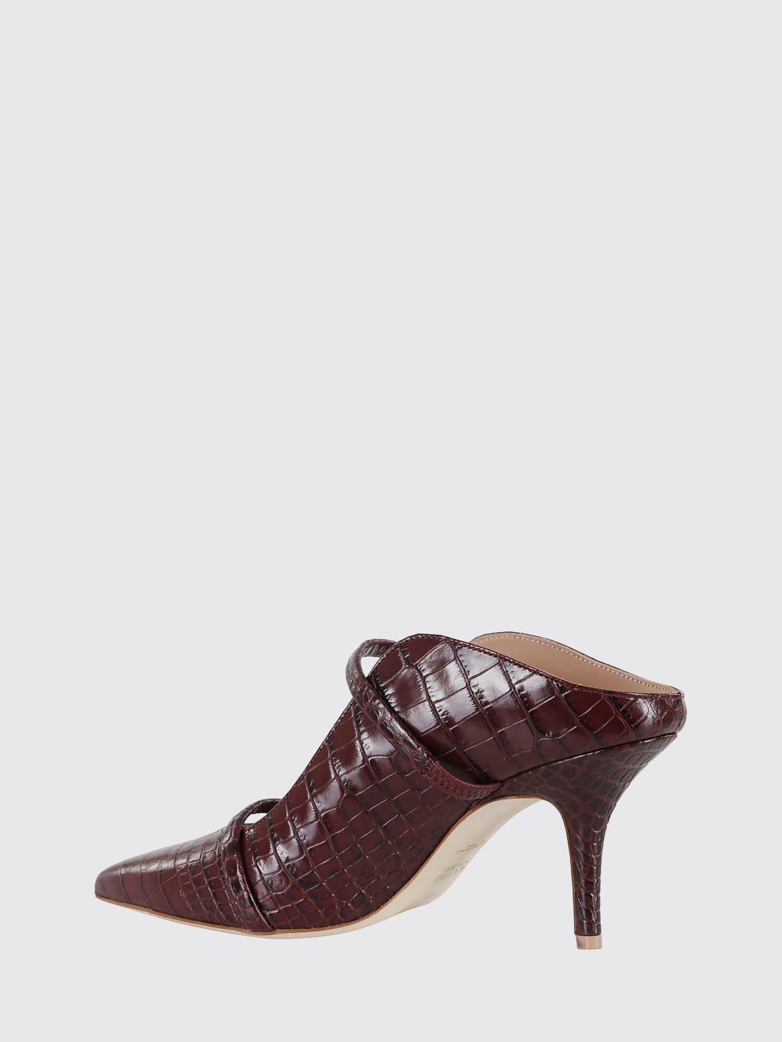 MALONE SOULIERS SCARPE: Mules Maureen Malone Souliers in pelle stampa cocco , Bordeaux - Img 3