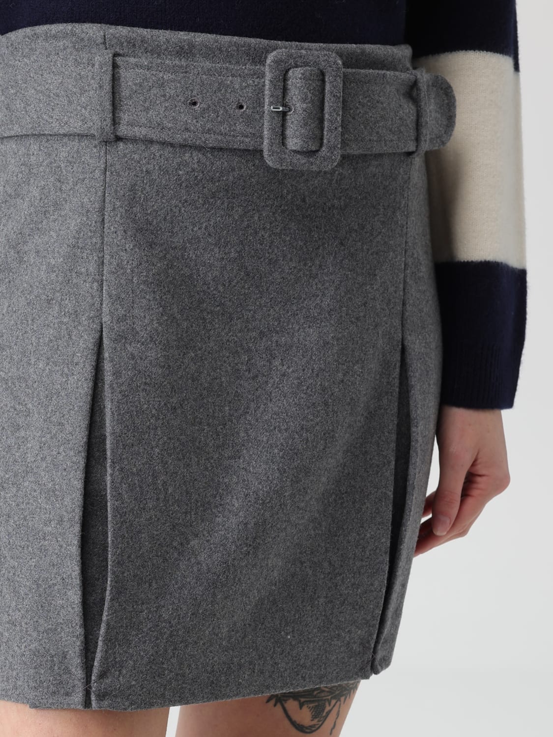 A.P.C. JUPE: Jupe femme A.P.C., Gris - Img 4