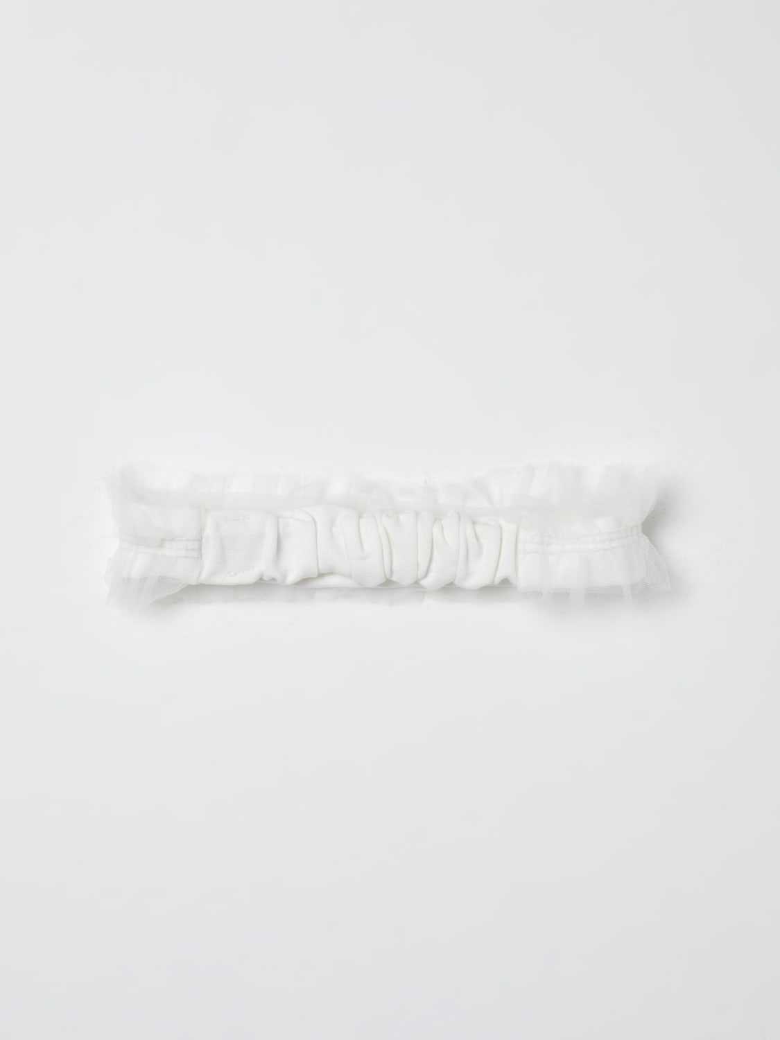 MONNALISA FERMACAPELLI: Fascia Monnalisa in tulle con fiocchi , Panna - Img 2