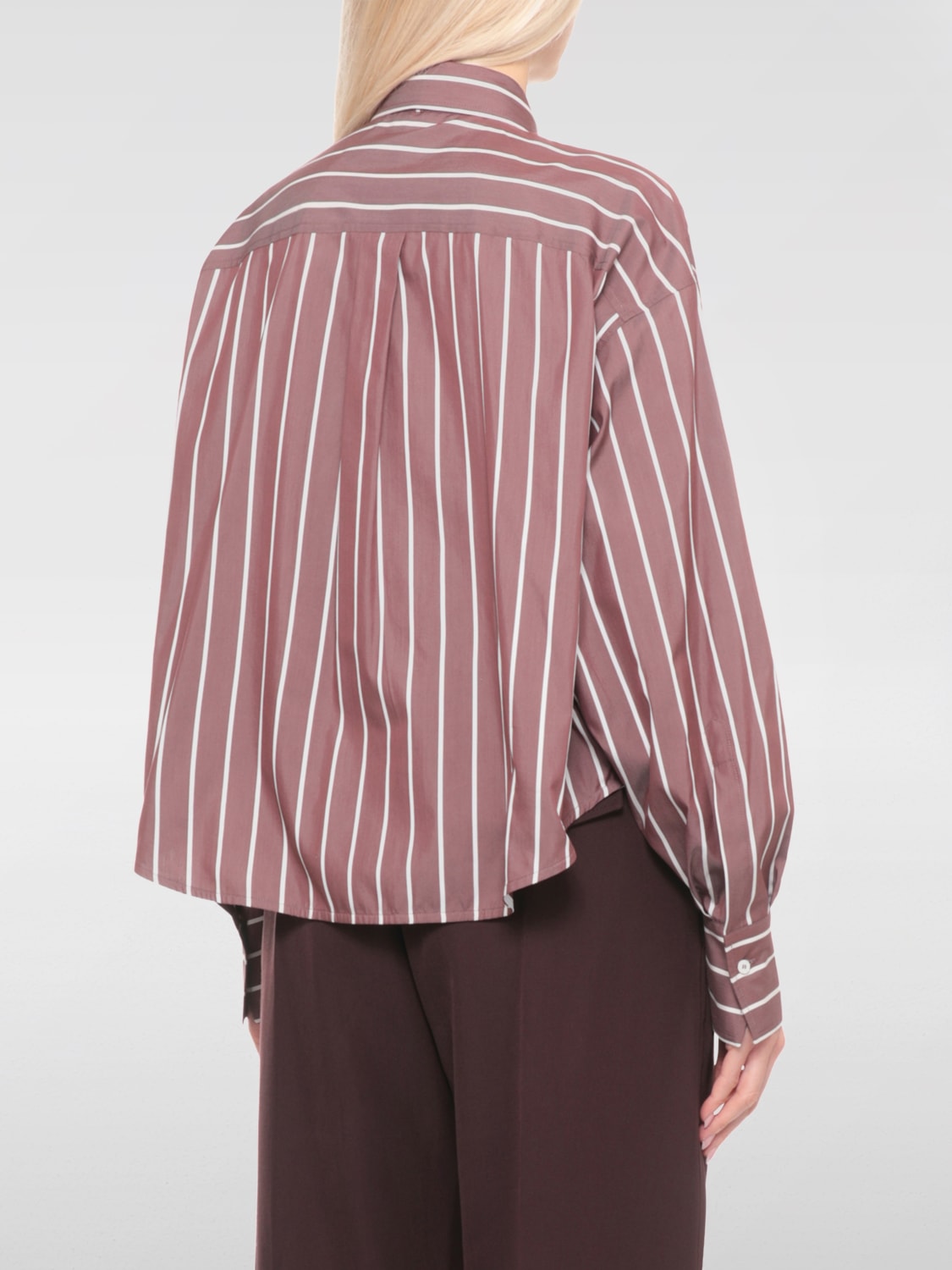 BRUNELLO CUCINELLI HEMDBLUSE: Hemdbluse damen Brunello Cucinelli, Braun - Img 3