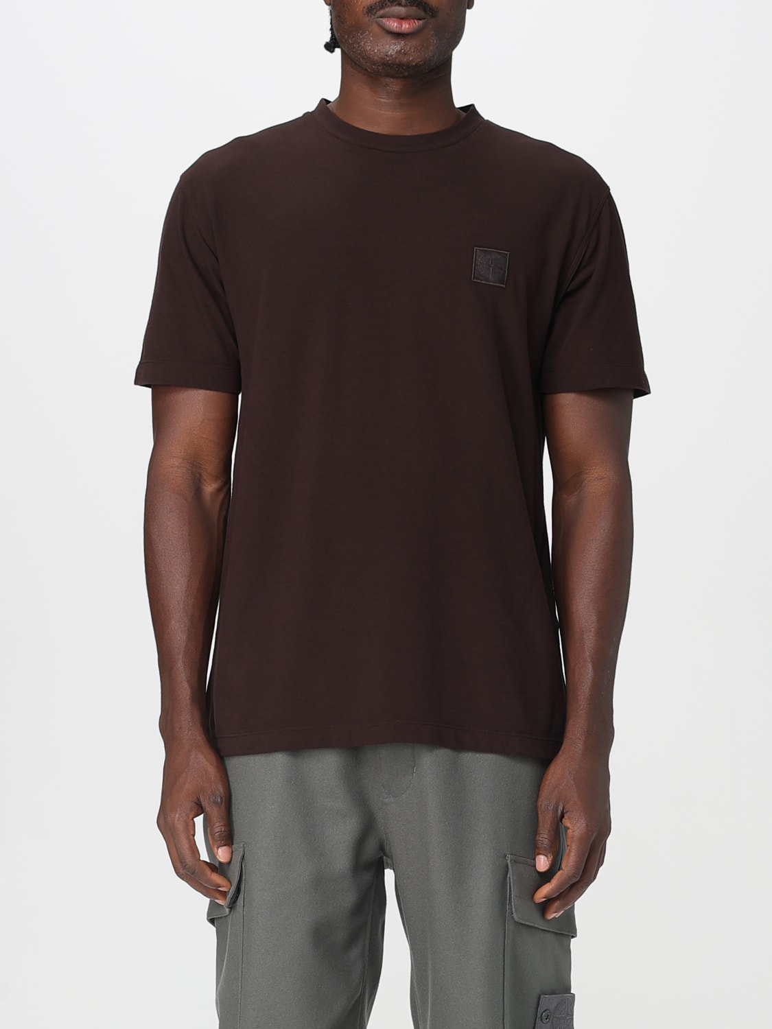 STONE ISLAND T-SHIRT: T-shirt men Stone Island, Brown - Img 1