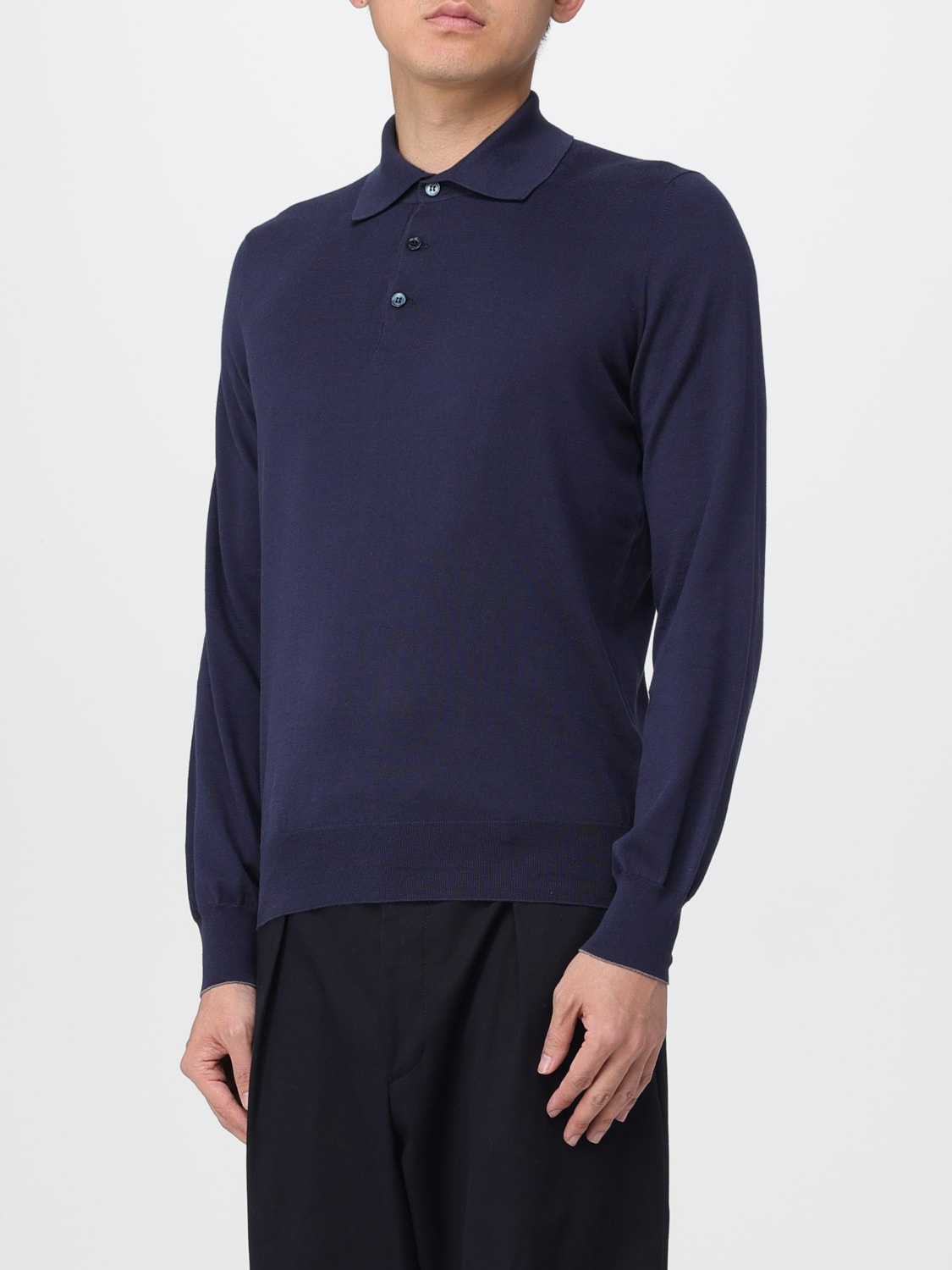 BRUNELLO CUCINELLI POLO SHIRT: Sweater men Brunello Cucinelli, Blue - Img 4