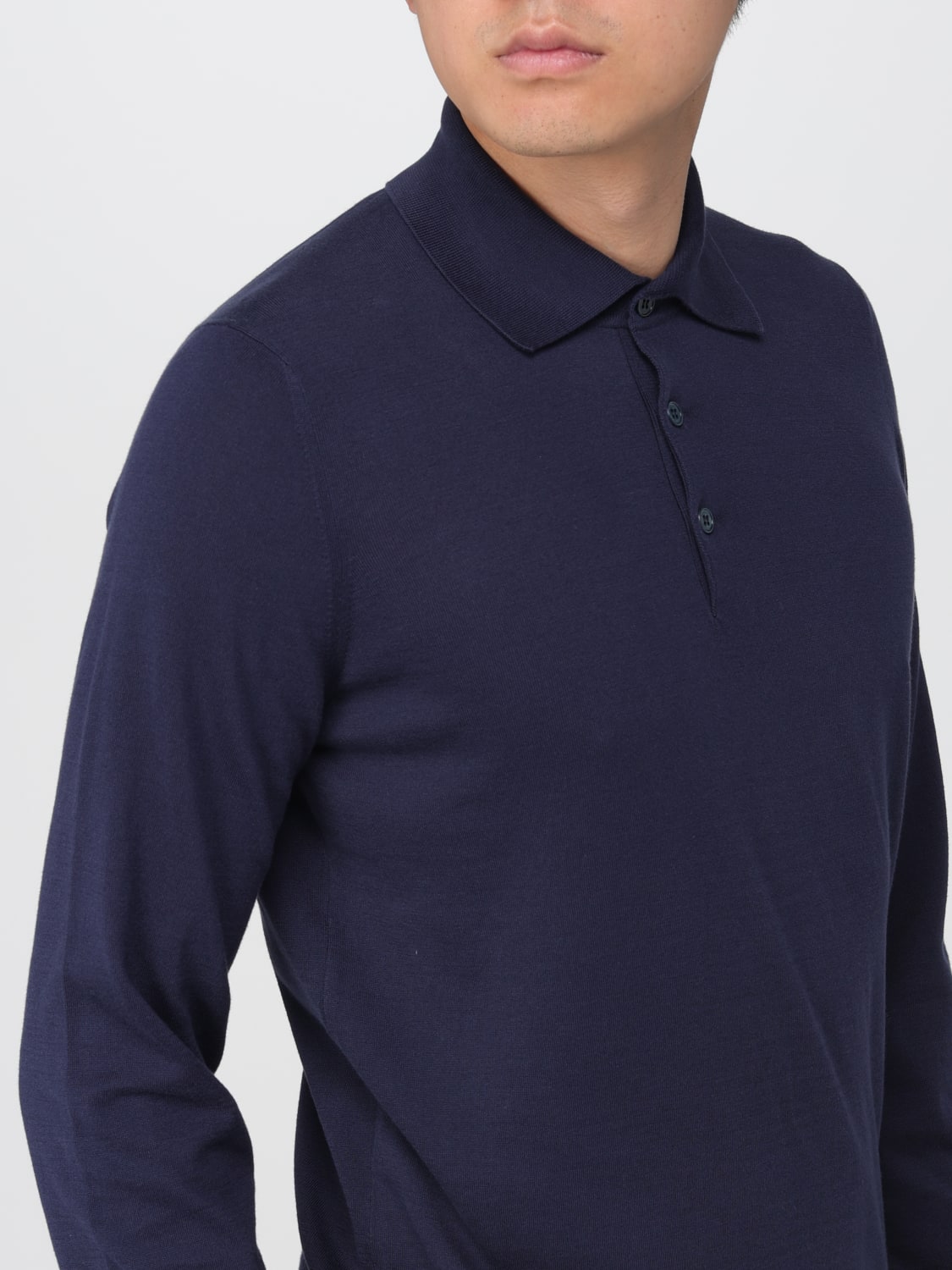 BRUNELLO CUCINELLI POLO SHIRT: Sweater men Brunello Cucinelli, Blue - Img 5