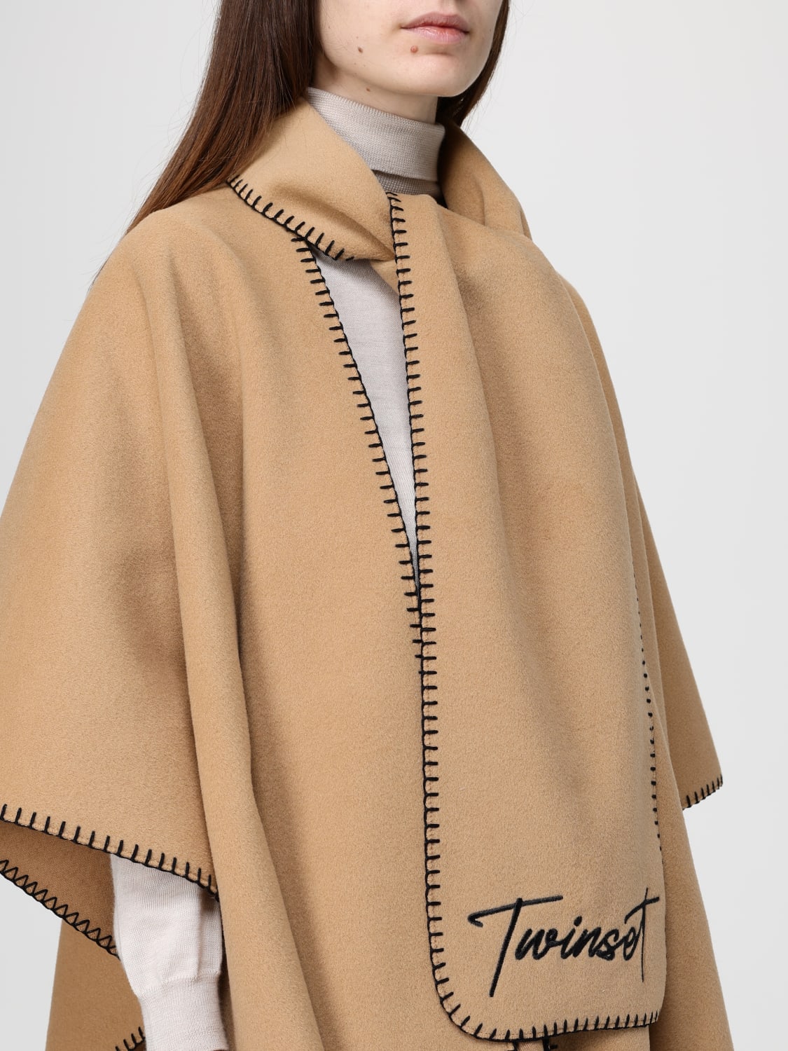TWINSET MANTEAU: Cape femme Twinset, Naturel - Img 4