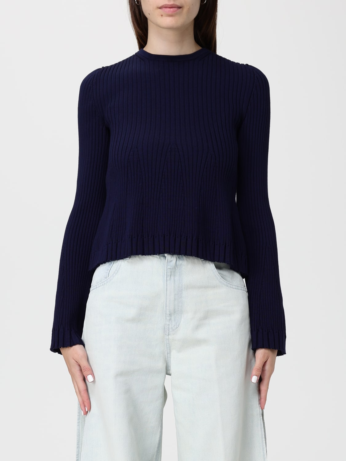 SEMICOUTURE PULLOVER: Pullover damen Semicouture, Blau - Img 1