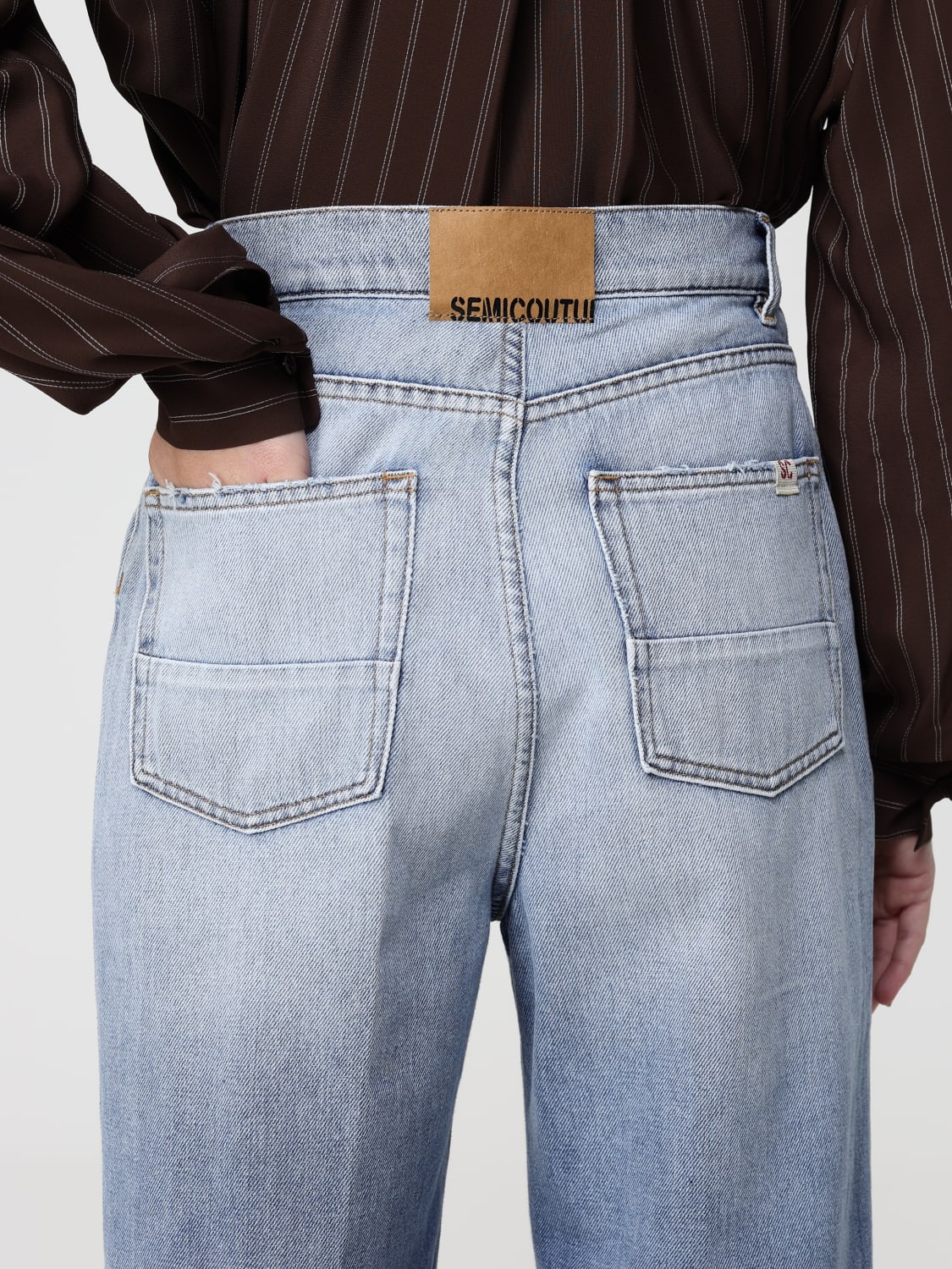 SEMICOUTURE VAQUEROS: Pantalón mujer Semicouture, Blanco - Img 3