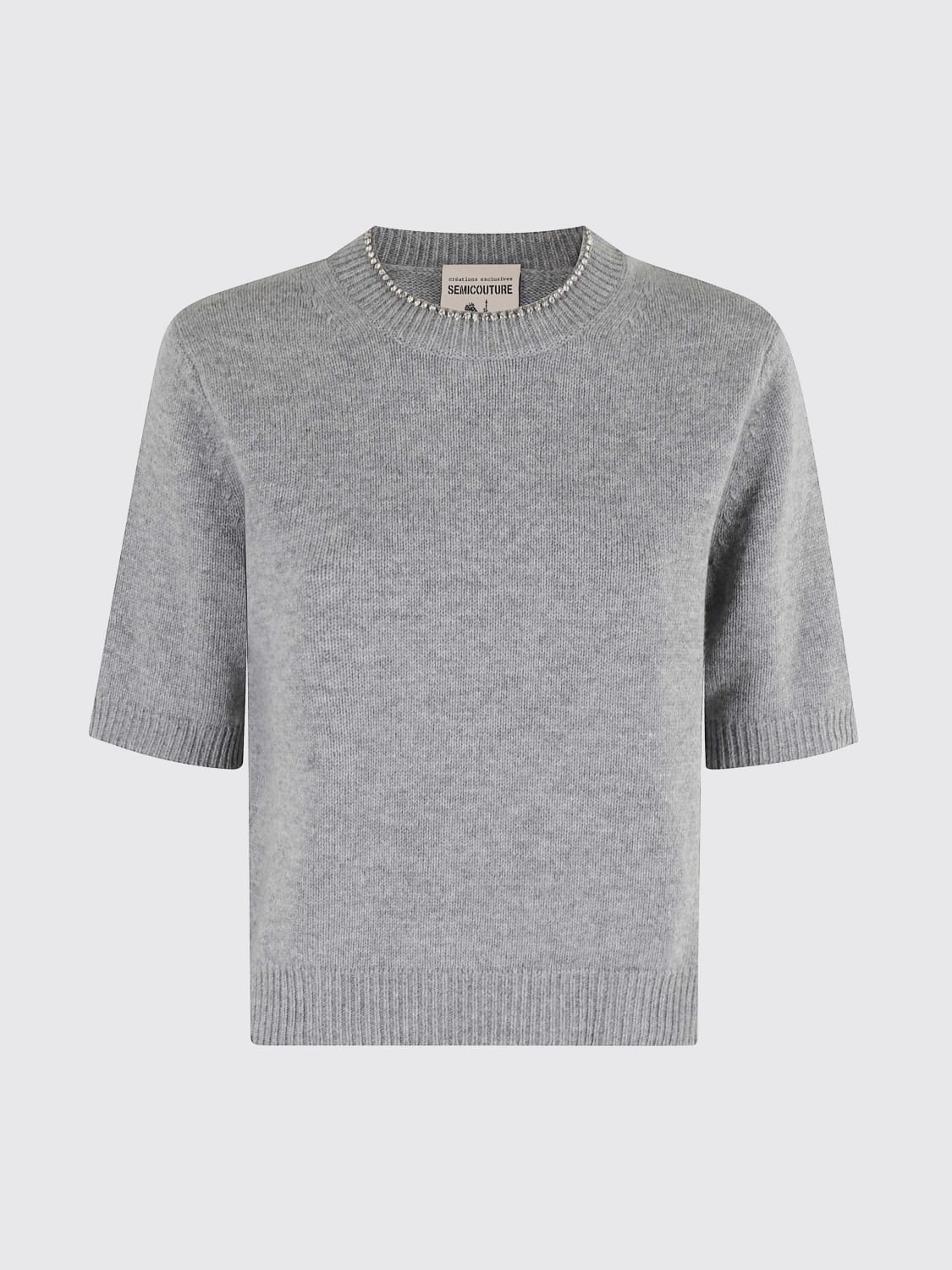 SEMICOUTURE PULLOVER: Pullover damen Semicouture, Grau - Img 1