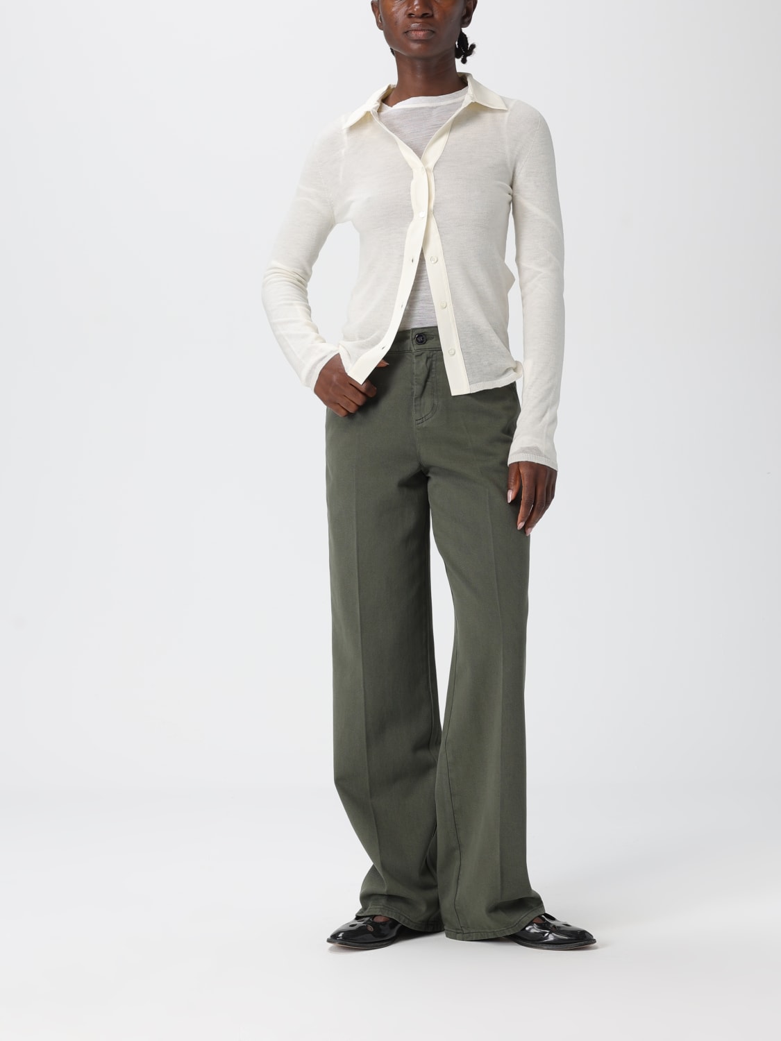 SEMICOUTURE PULLOVER: Strickjacke damen Semicouture, Weiß - Img 2