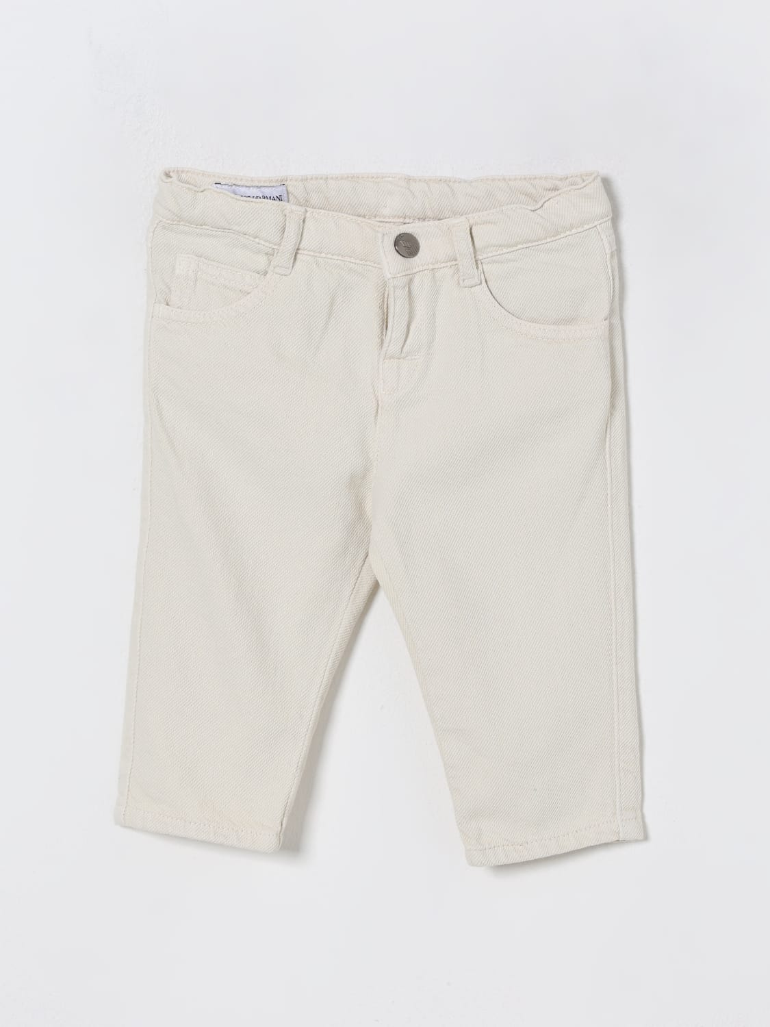 EMPORIO ARMANI PANTS: Pants kids Emporio Armani, Beige - Img 1