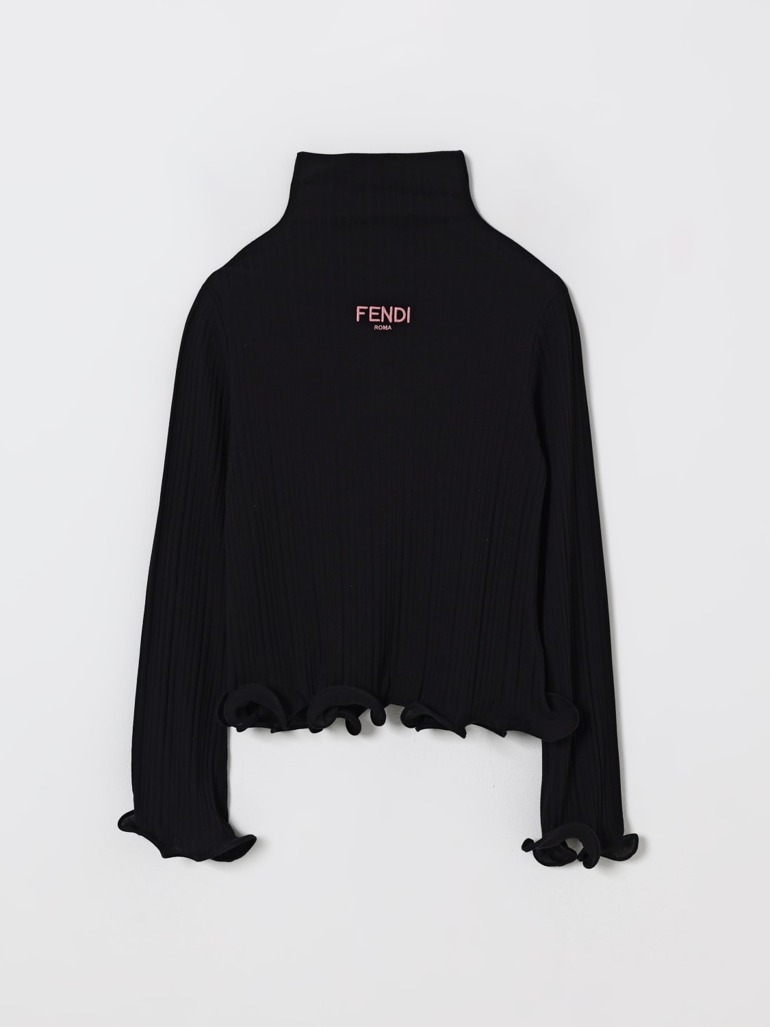 FENDI TOP: T-shirt enfant Fendi, Noir - Img 1