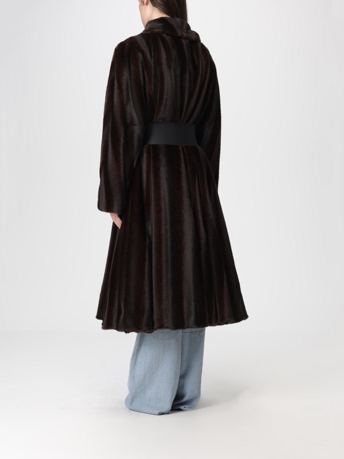 BALENCIAGA PELZMANTEL: Mantel damen Balenciaga, Braun - Img 3