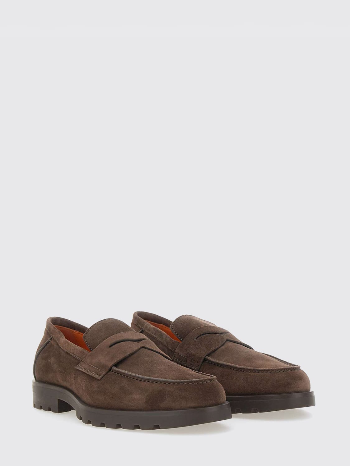 SANTONI LOAFERS: Loafers men Santoni, Brown - Img 2