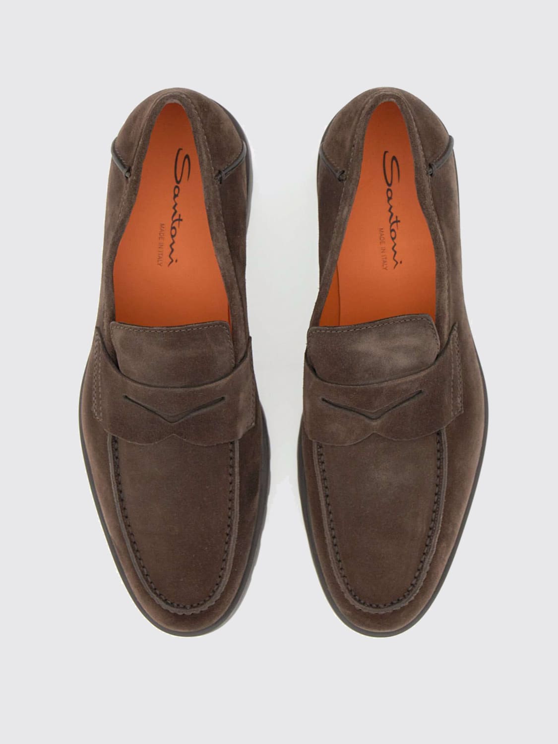 SANTONI LOAFERS: Loafers men Santoni, Brown - Img 4