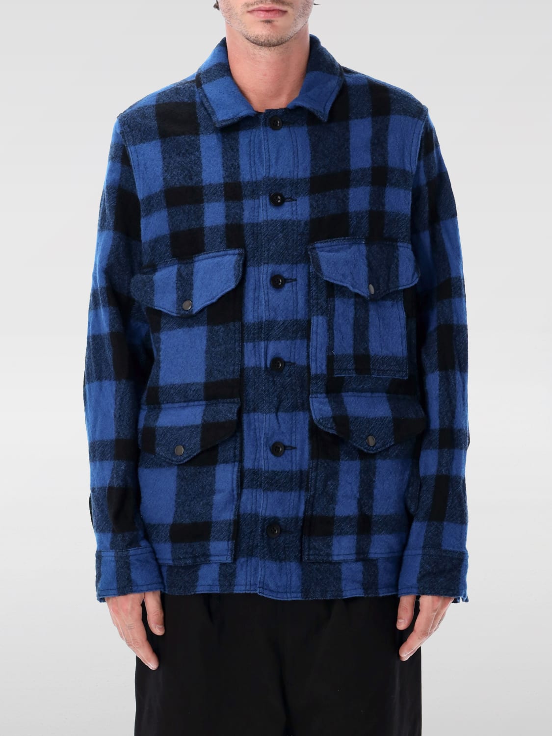 JUNYA WATANABE X FILSON CAMICIA: Camicia Junya Watanabe x Filson in lana check , Blue - Img 1
