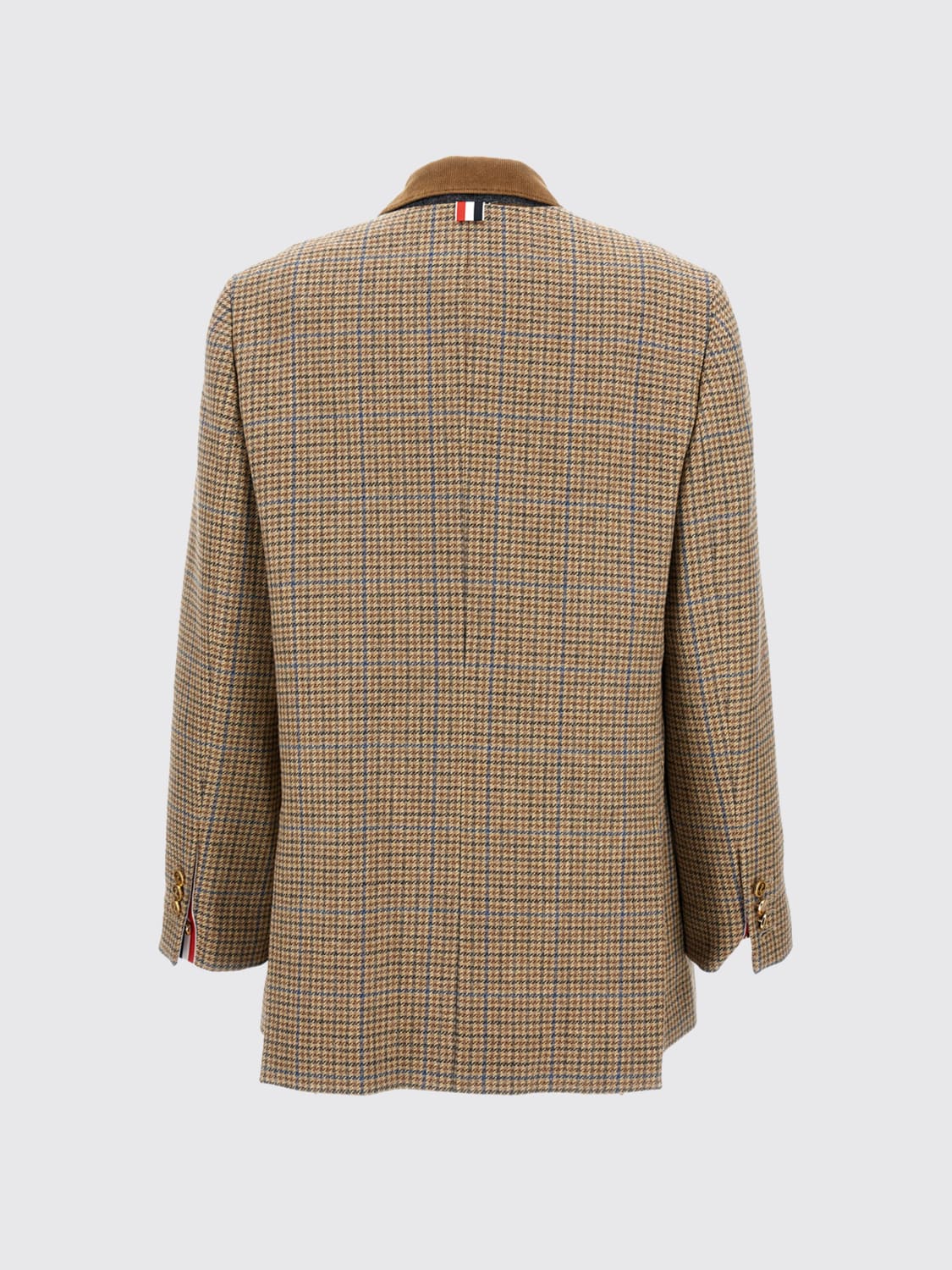 THOM BROWNE GIACCA: Blazer Thom Browne in lana check , Marrone - Img 3
