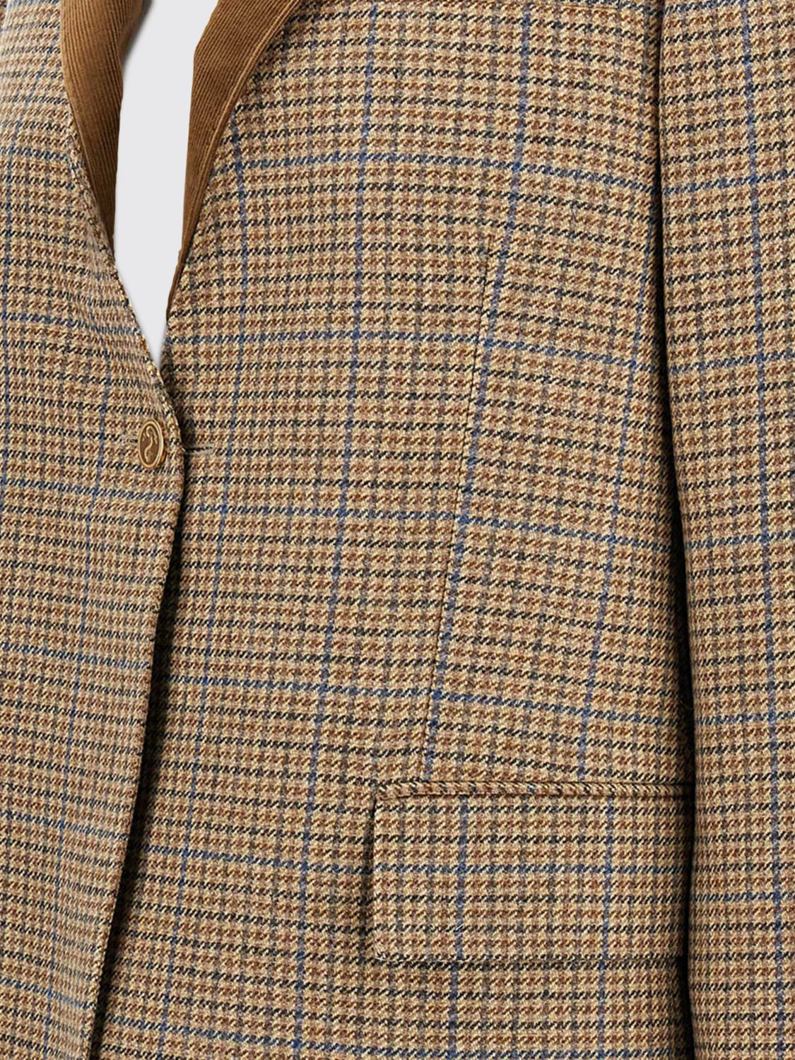 THOM BROWNE GIACCA: Blazer Thom Browne in lana check , Marrone - Img 4