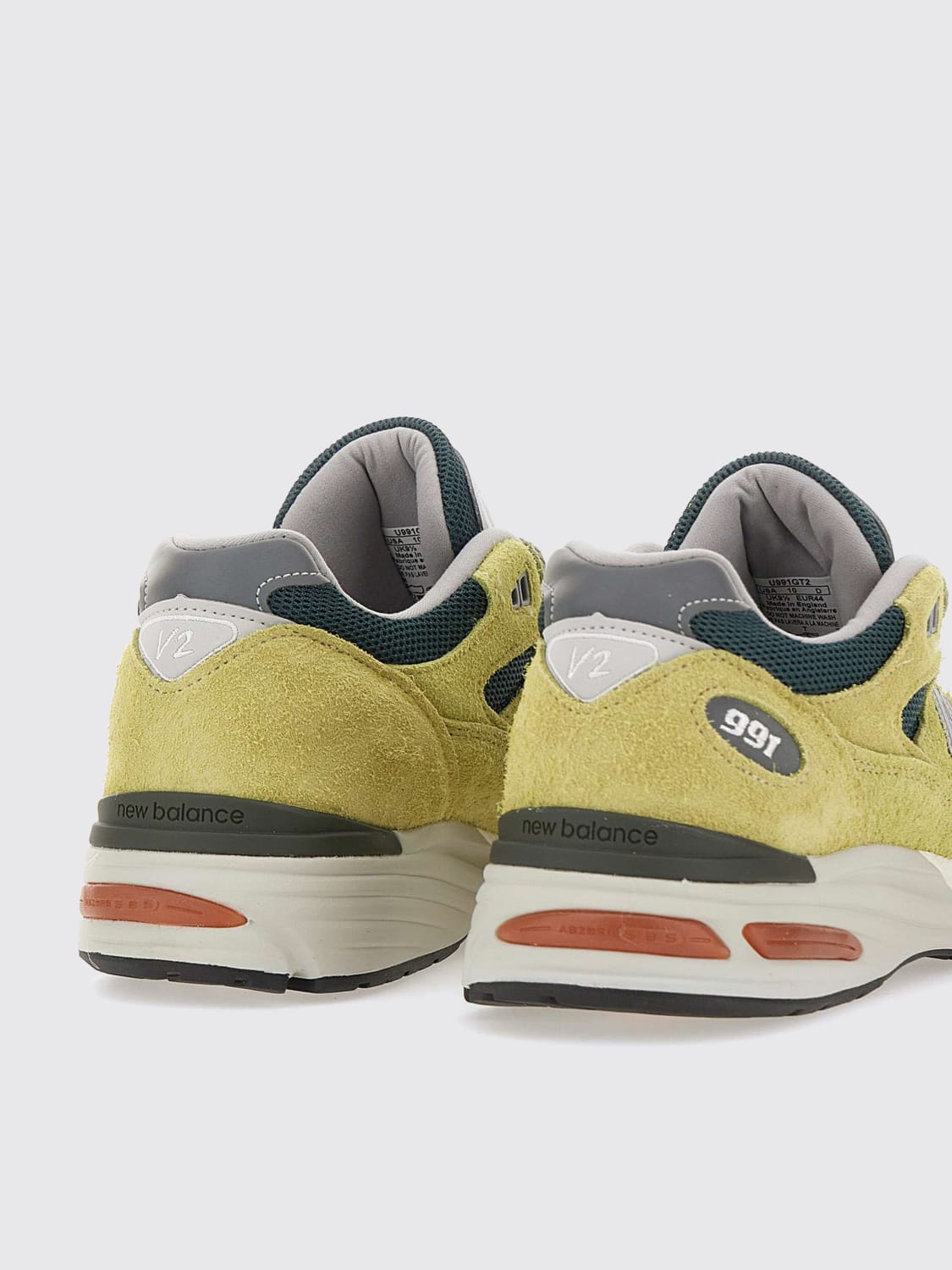 NEW BALANCE SNEAKERS: Sneakers Made in UK 991v2 New Balance in camoscio e mesh , Verde - Img 4