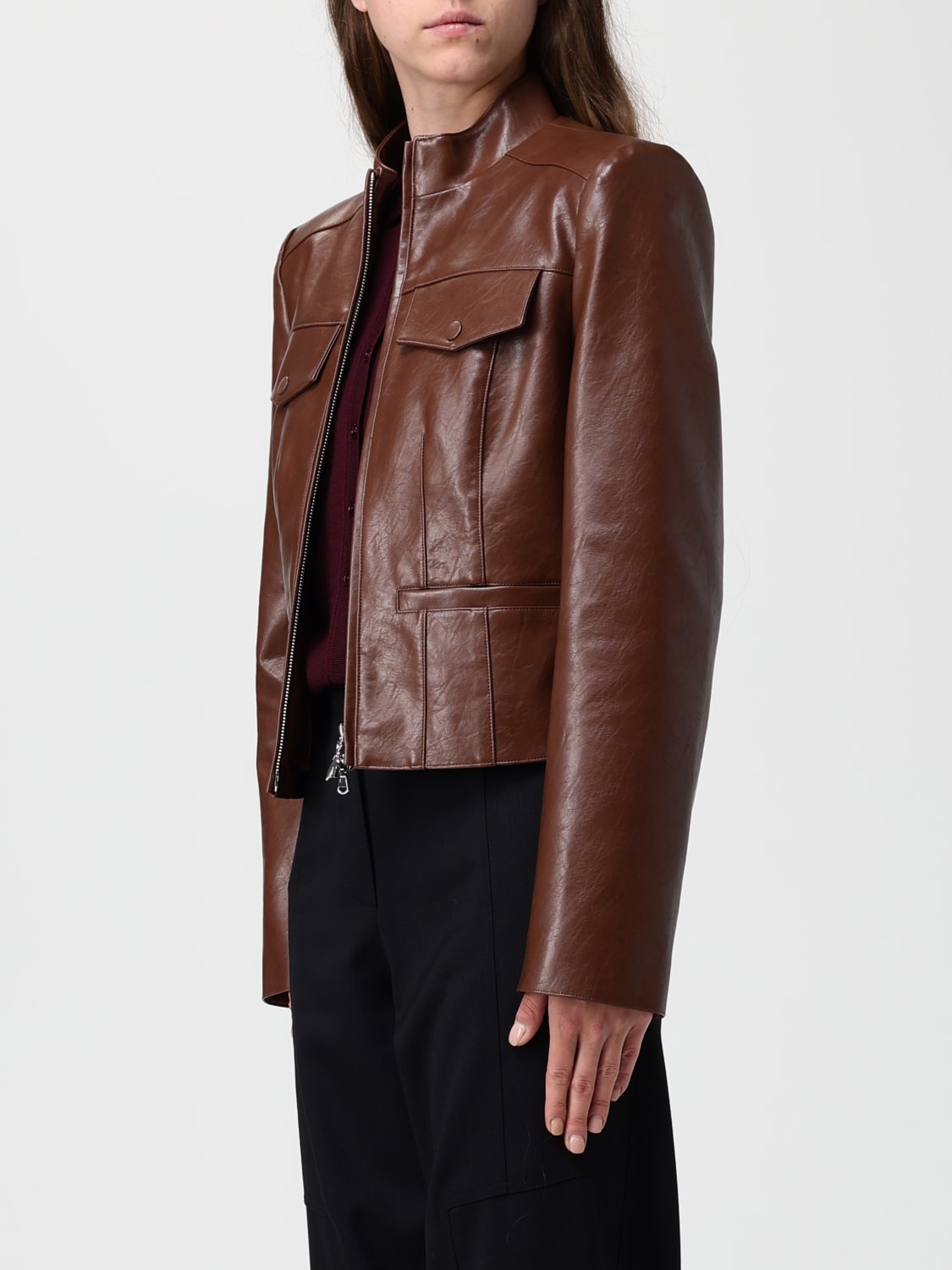 PATRIZIA PEPE ジャケット: ジャケット レディース Patrizia Pepe, ブラウン - Img 3