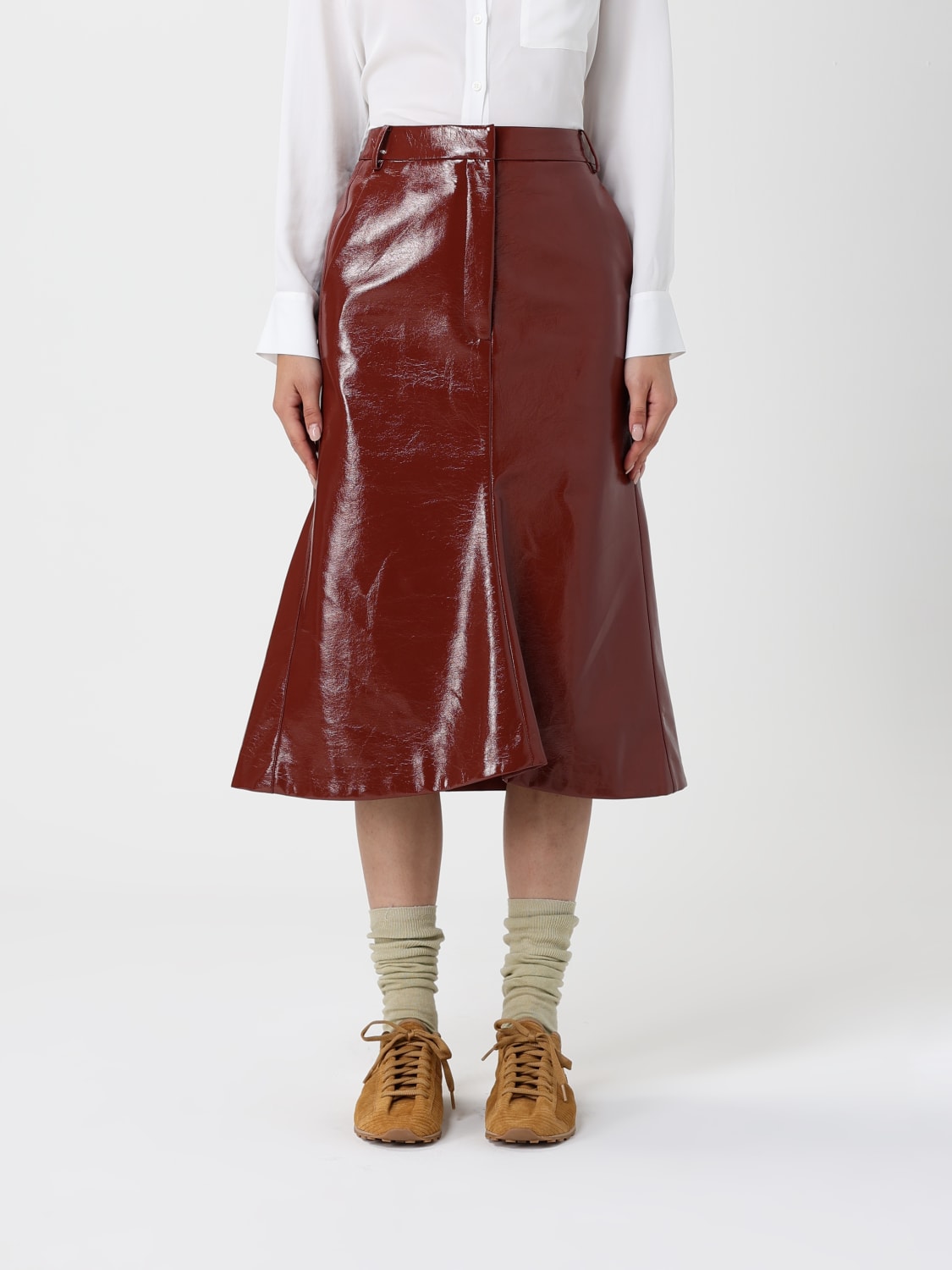 TIBI ROCK: Rock damen Tibi, Braun - Img 1