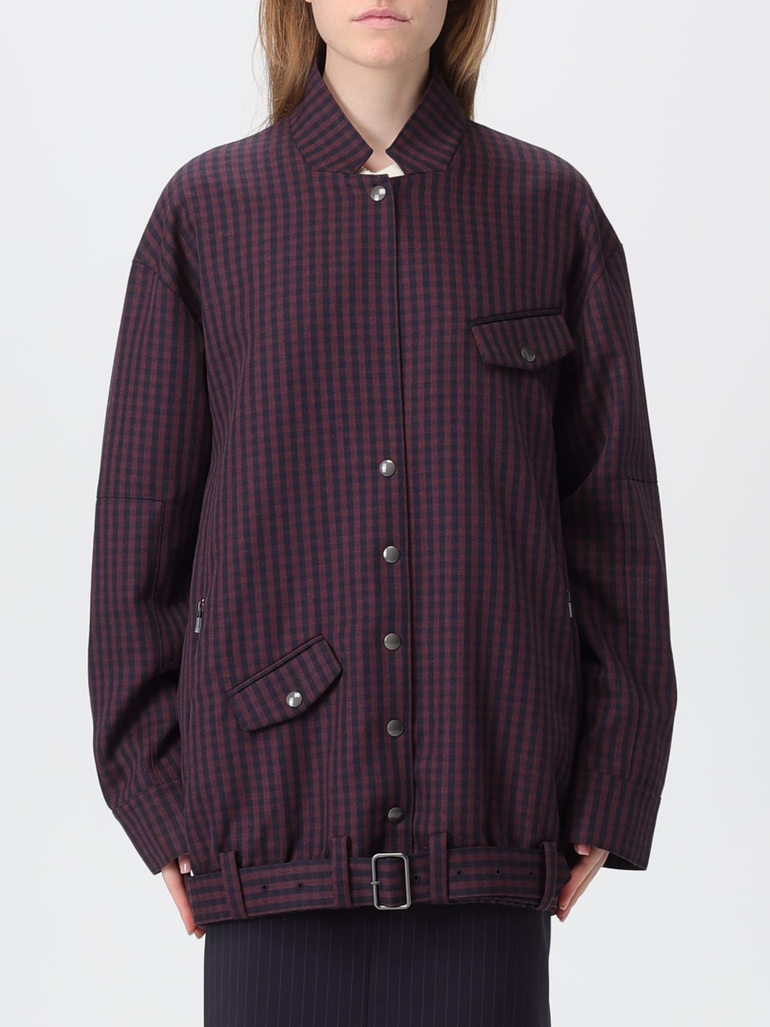 TIBI JACKE: Jacke damen Tibi, Weinrot - Img 1