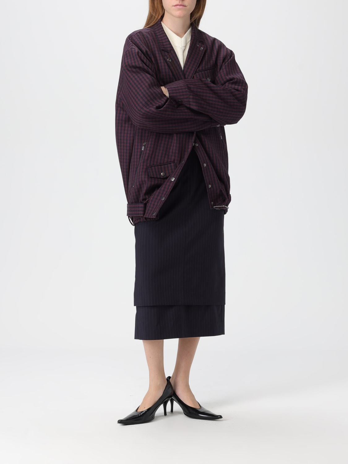 TIBI JACKE: Jacke damen Tibi, Weinrot - Img 2