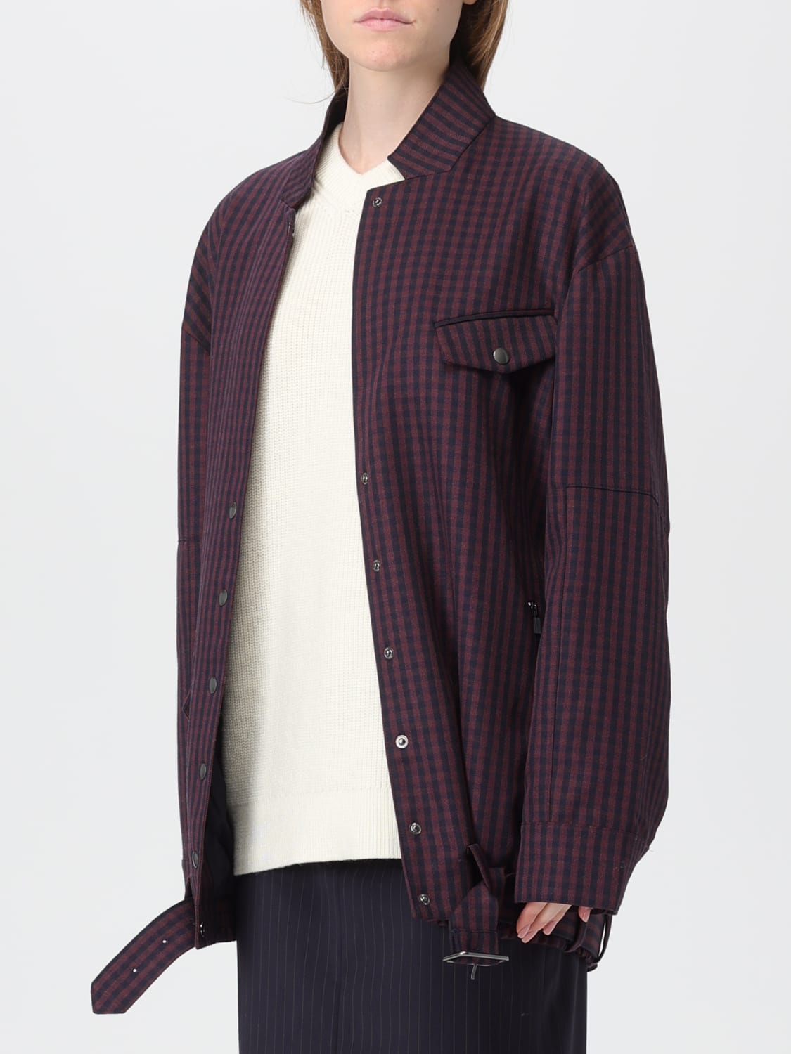 TIBI JACKE: Jacke damen Tibi, Weinrot - Img 4