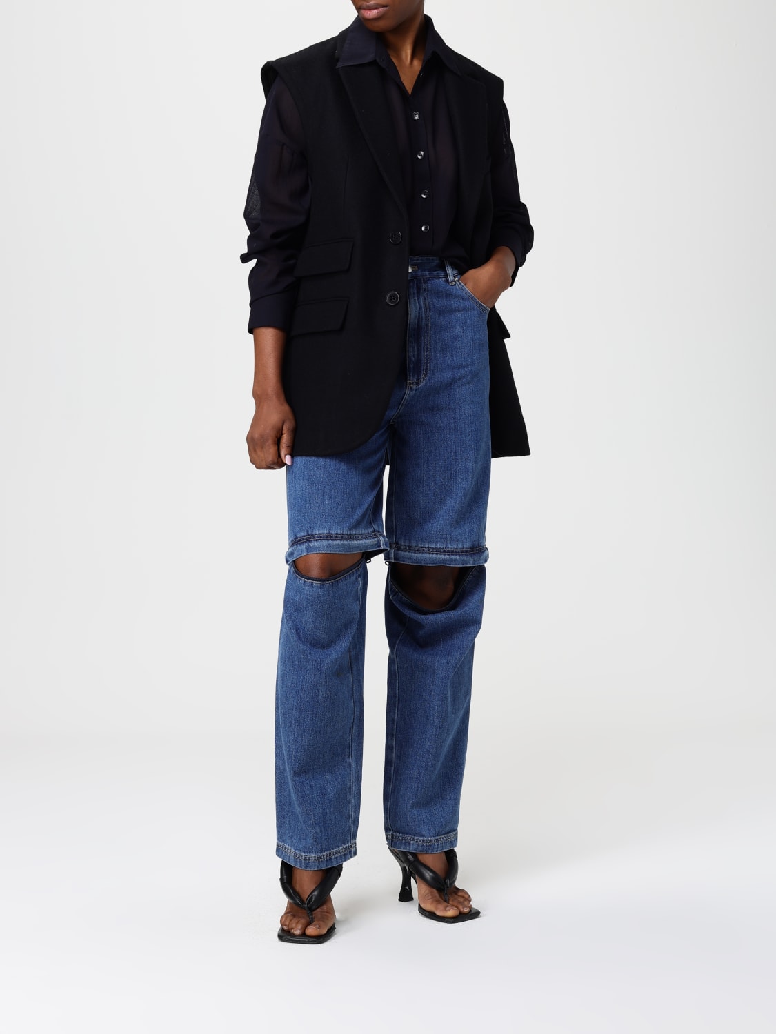 TIBI JEANS: Pants woman Tibi, Blue - Img 2