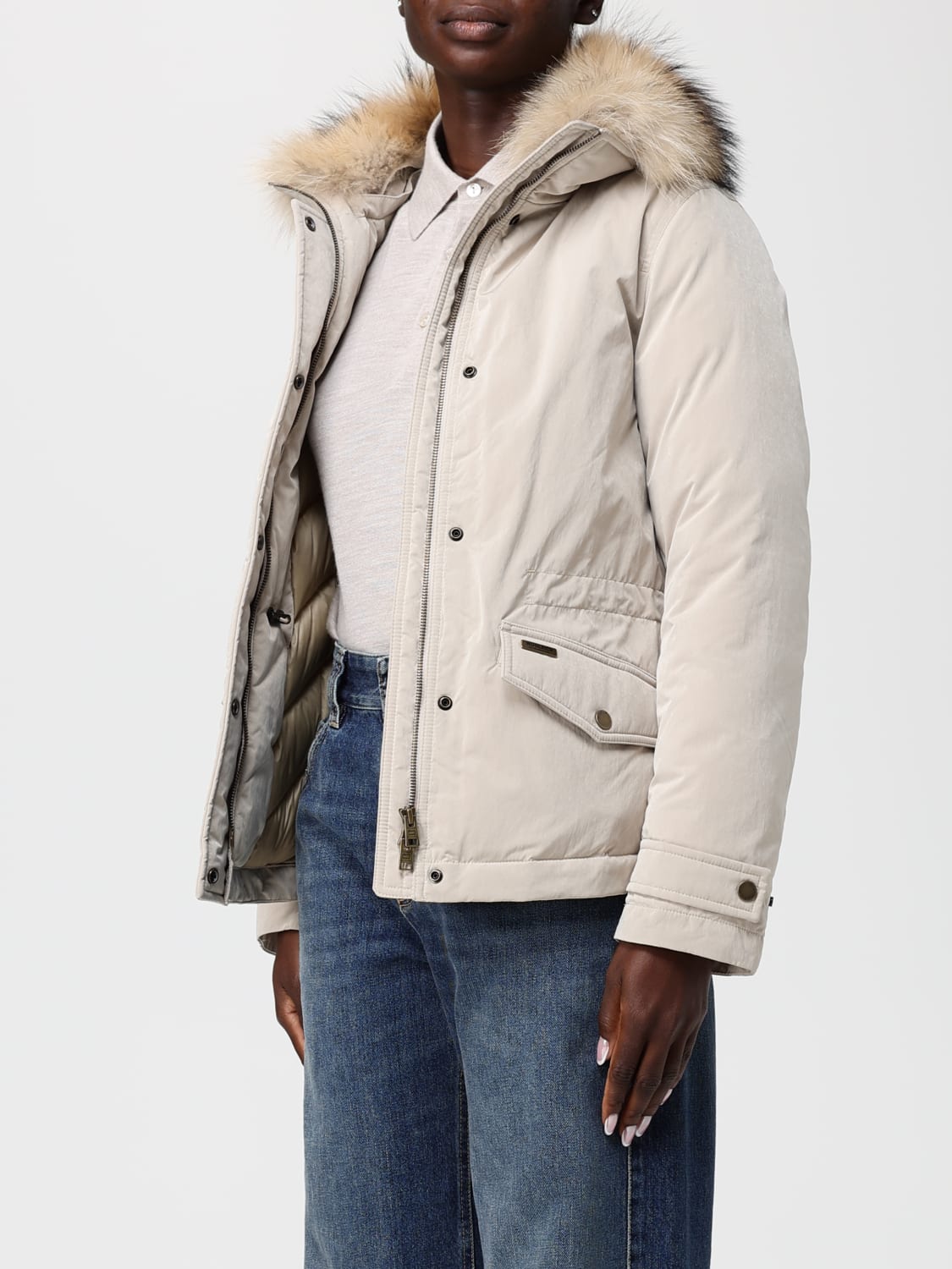 WOOLRICH COAT: Jacket woman Woolrich, Brown - Img 3