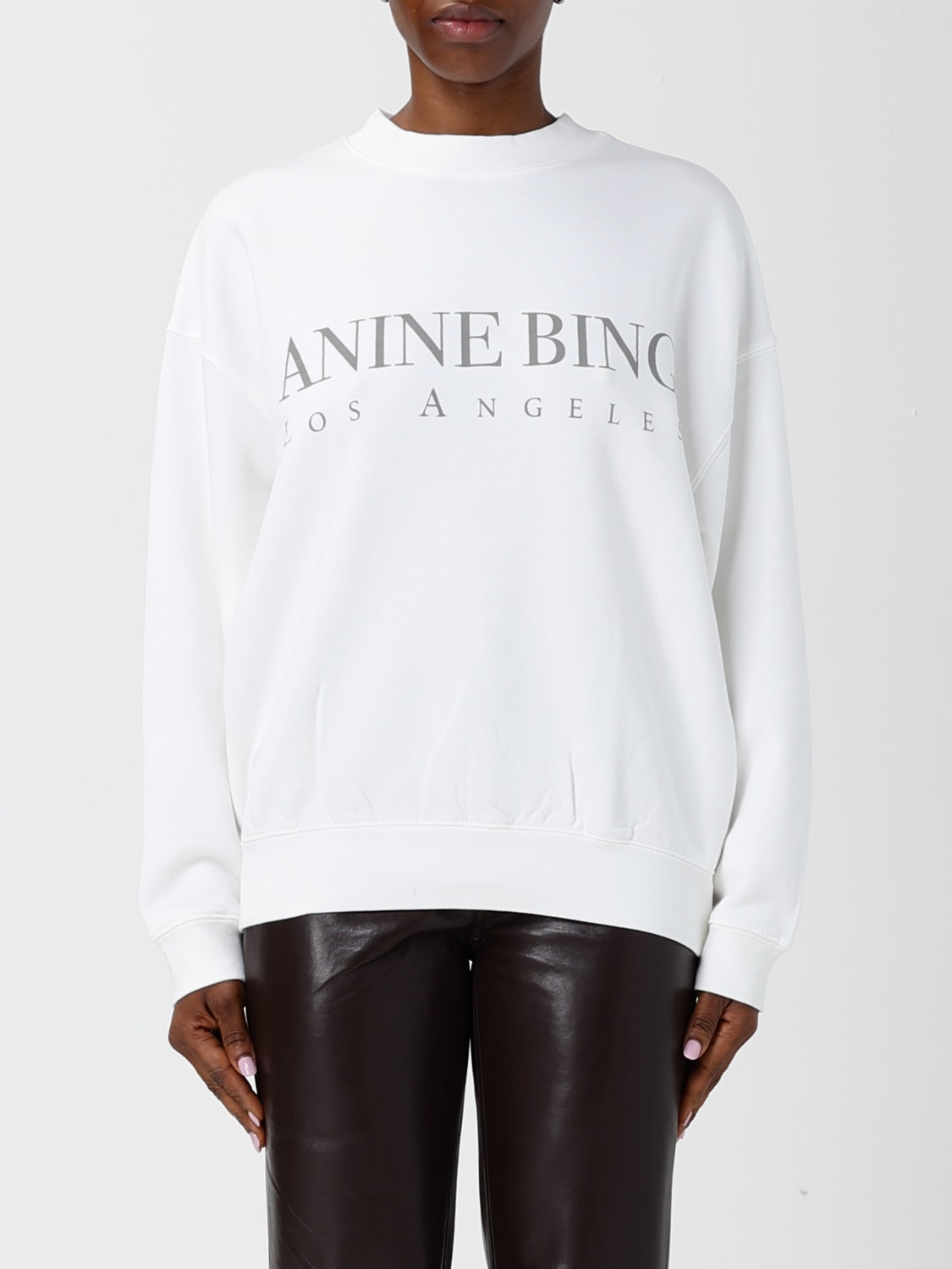 ANINE BING SWEATSHIRT: Sweatshirt woman Anine Bing, Ivory - Img 1