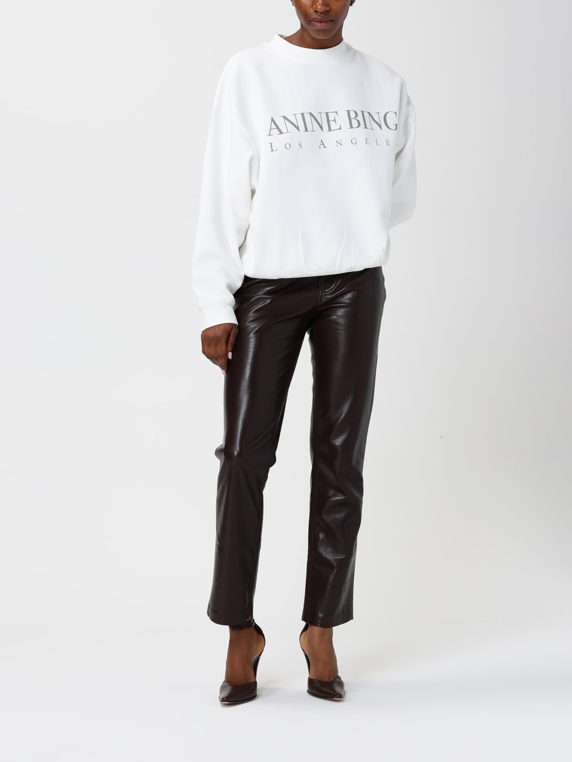 ANINE BING SWEATSHIRT: Sweatshirt woman Anine Bing, Ivory - Img 2
