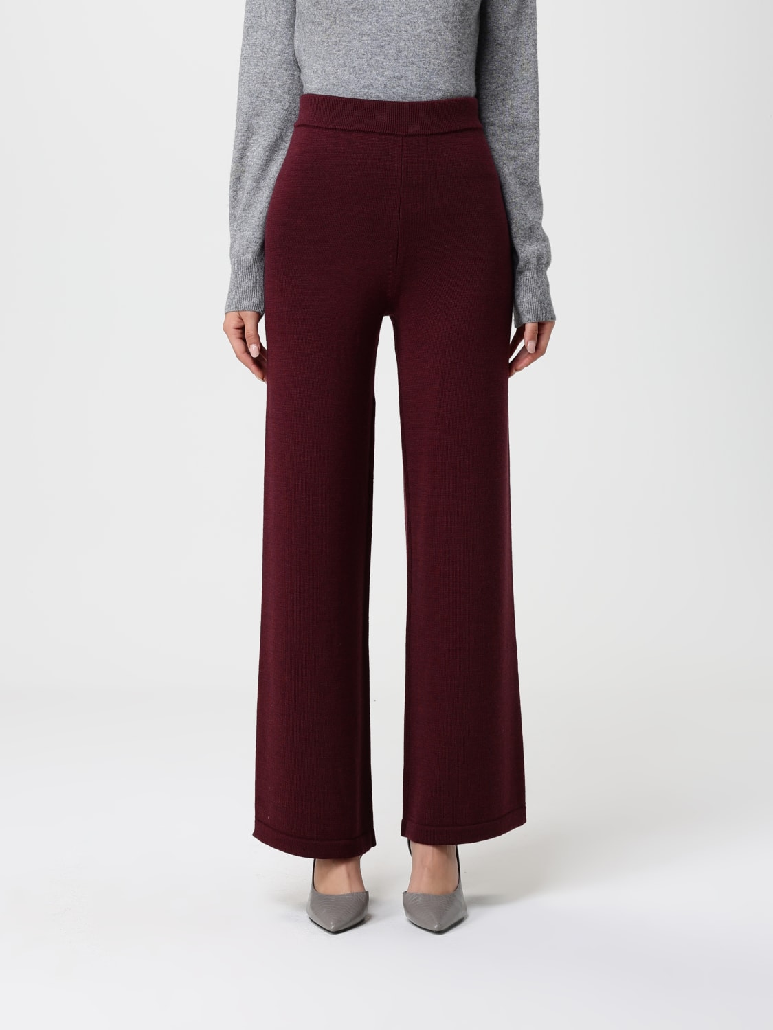 MM MAX MARA PANTALON: Pantalon femme Mm Max Mara, Bordeaux - Img 1