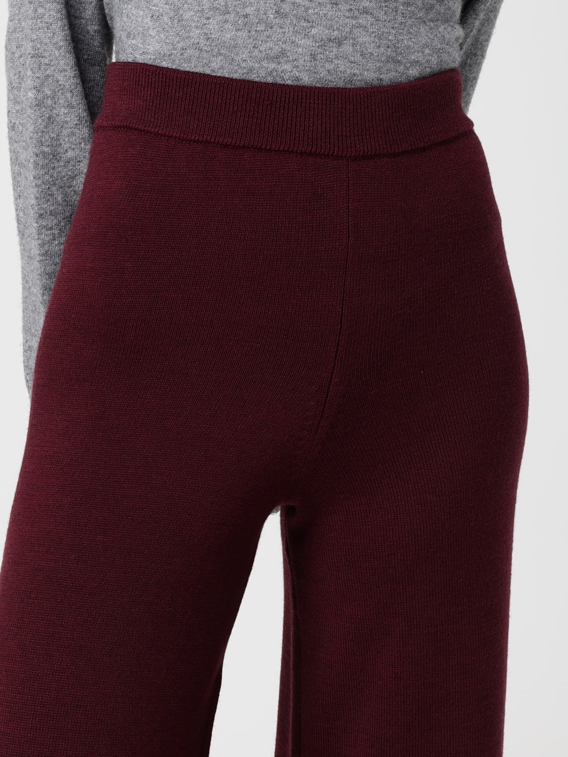 MM MAX MARA PANTALON: Pantalon femme Mm Max Mara, Bordeaux - Img 4
