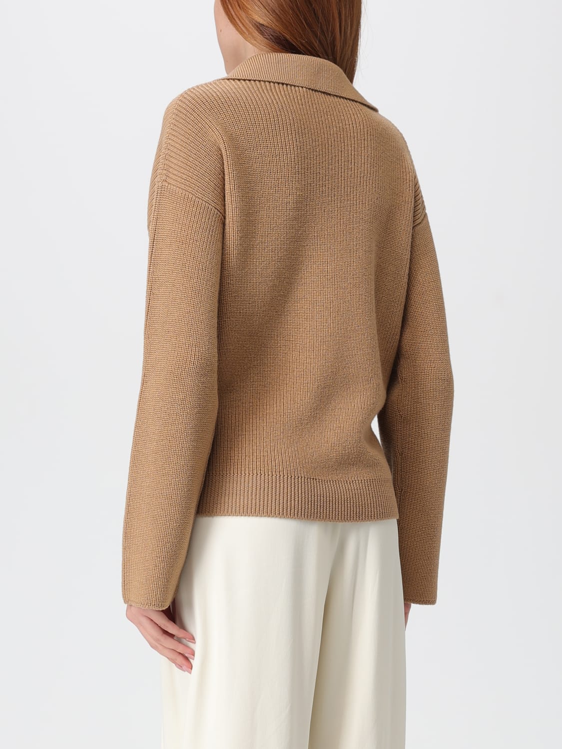 MM MAX MARA POLO SHIRT: Sweater woman Mm Max Mara, Camel - Img 3