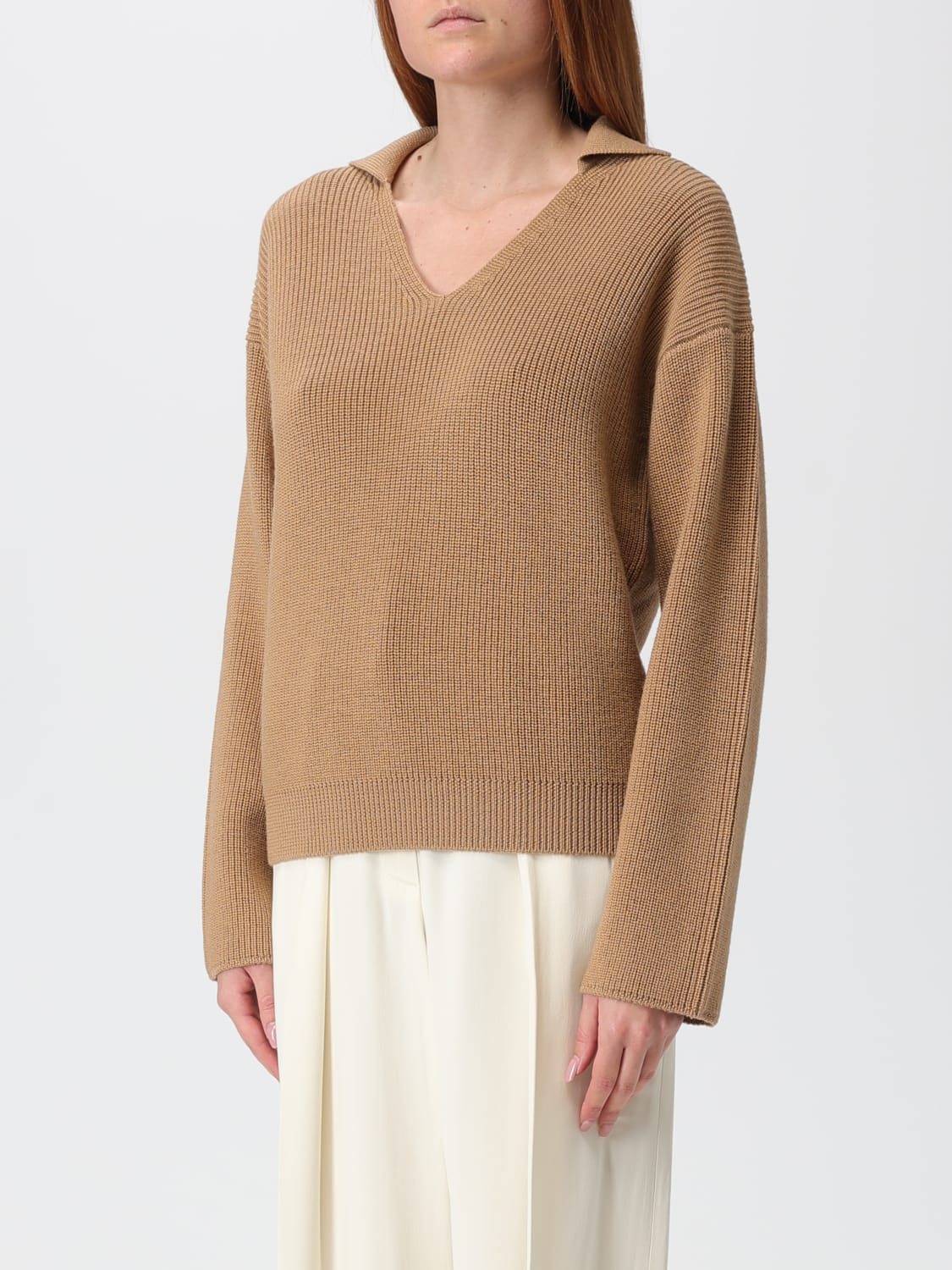 MM MAX MARA POLO SHIRT: Sweater woman Mm Max Mara, Camel - Img 4