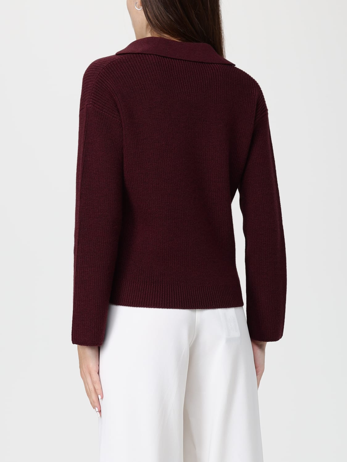 MM MAX MARA POLO: Pullover damen Mm Max Mara, Burgunderrot - Img 2